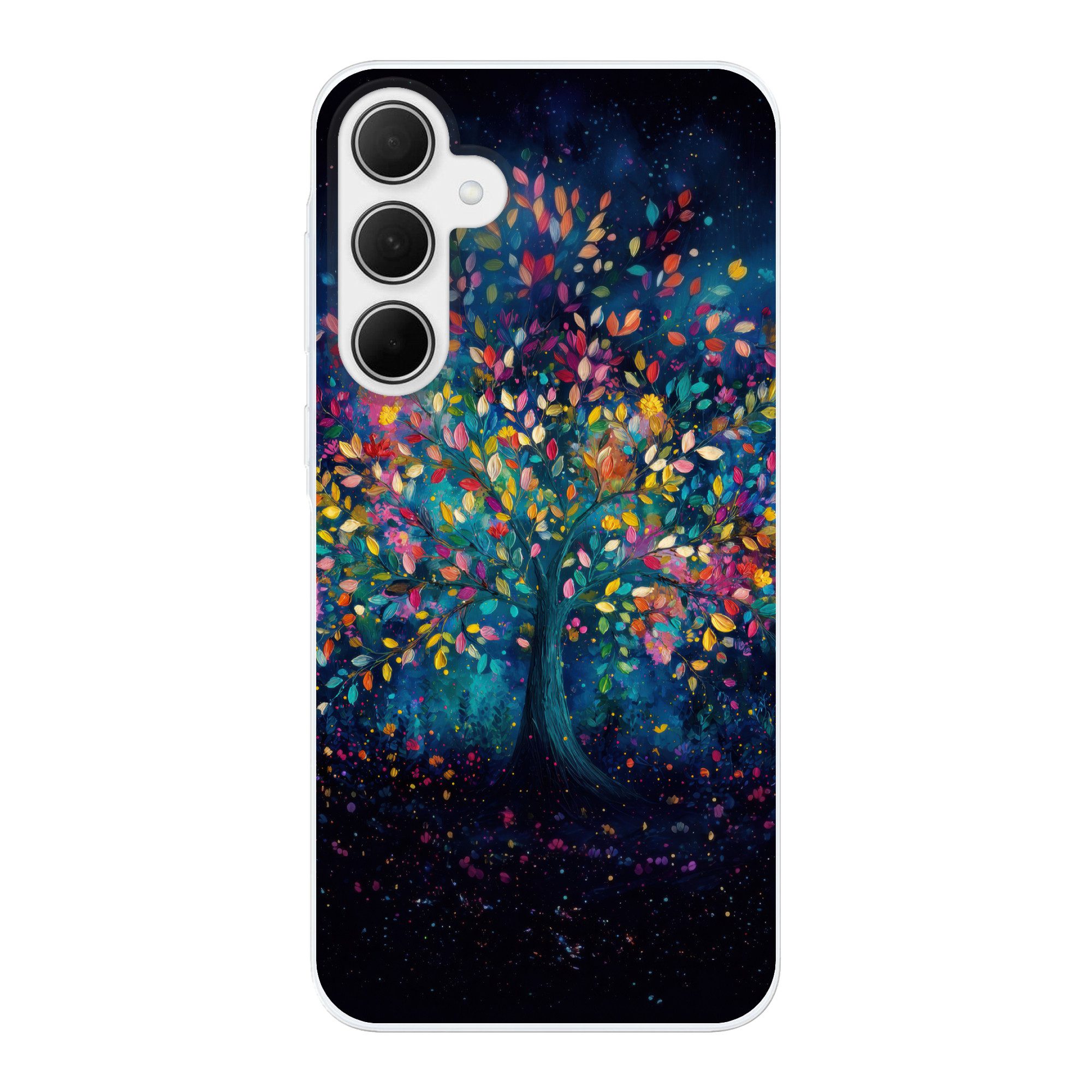 MuchoWow Handyhülle für Samsung Galaxy A35 5G Bunt - Baum - Magisch - Abstrakt, Smartphone-Bumper, Print, Handy Schutzhülle Dünn