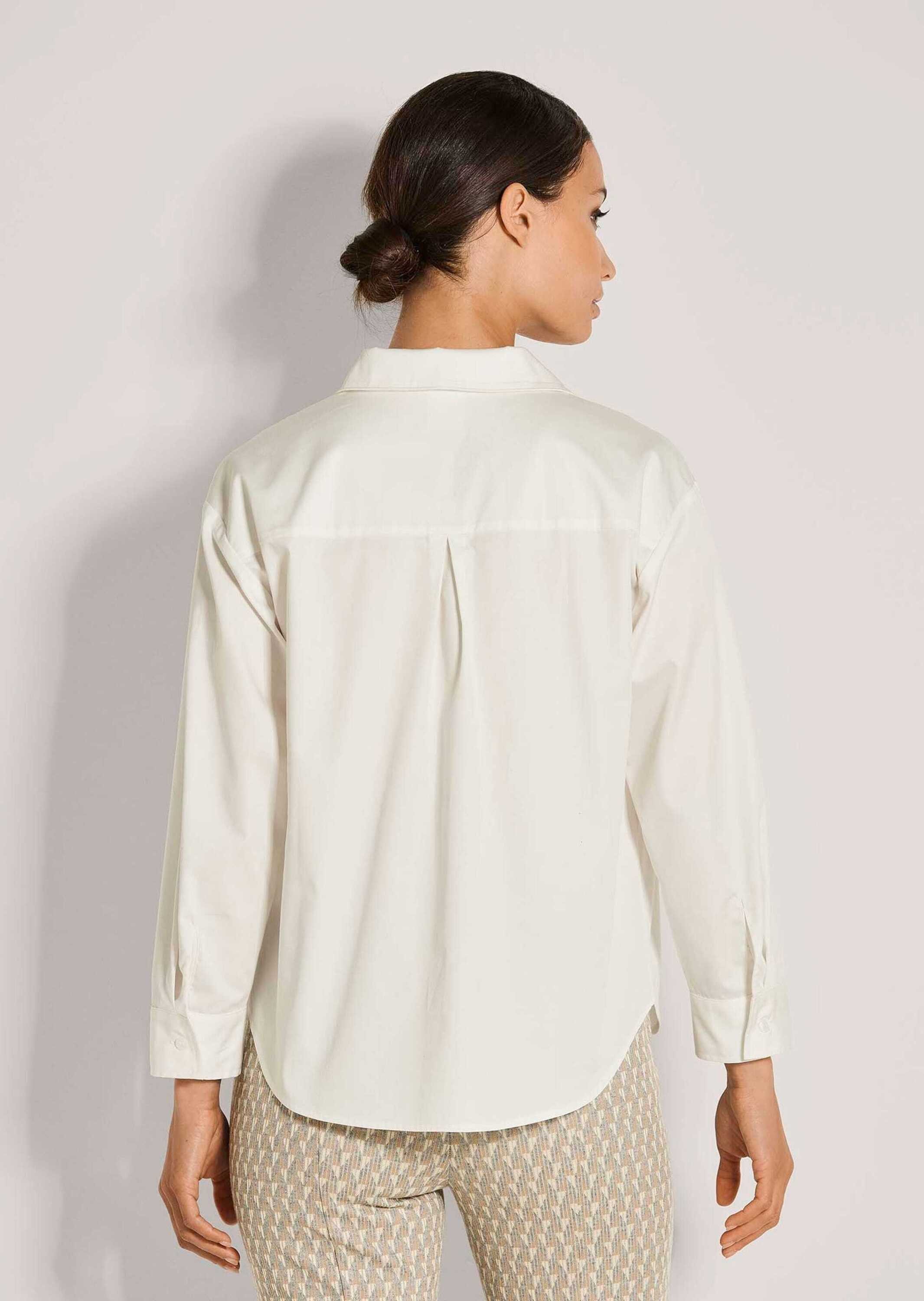 MADELEINE Tunika Elegante Tunika mit Hemdkragen Schwungvolle Bluse mit 3/4-Ärmeln