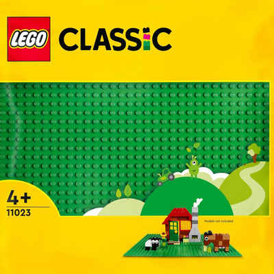 LEGO® Konstruktionsspielsteine Grüne Bauplatte (11023), LEGO® Classic, (1 St), Made in Europe