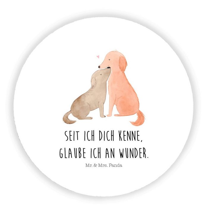 Mr. & Mrs. Panda Magnet Hunde Liebe - Weiß - Geschenk Herz Liebespaar Kuscheln Tierliebha (1-St)