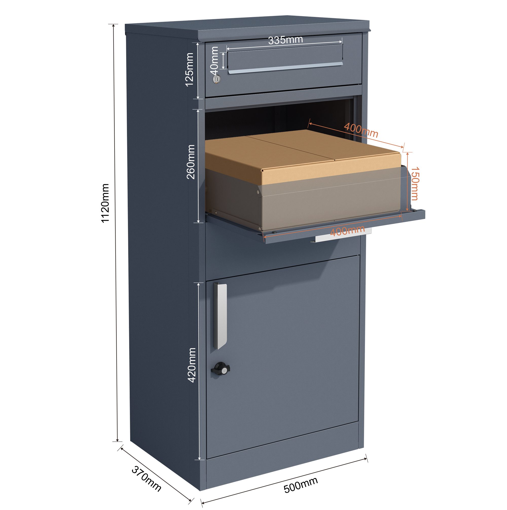 ESTEXO Paketbox Briefkasten Paketkasten Standbriefkasten Paketbriefkasten Postbox Gr