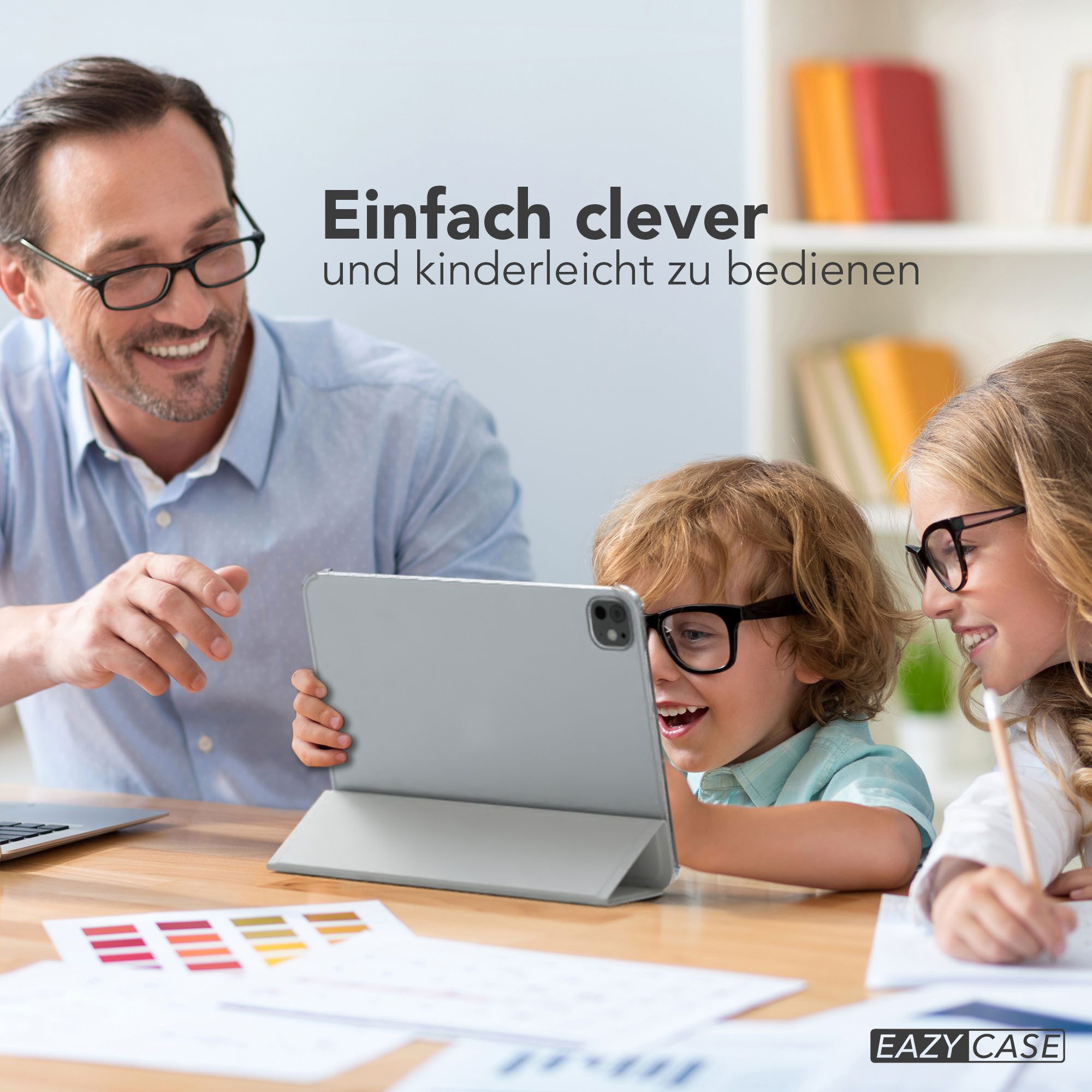 EAZY CASE Tablet-Hülle Smart Case Apple für iPad Pro 11 (2025) 11 Zoll, Schutzhülle mit Sleep Wake Up Funktion Smartcase verstellbar Etui Weiß