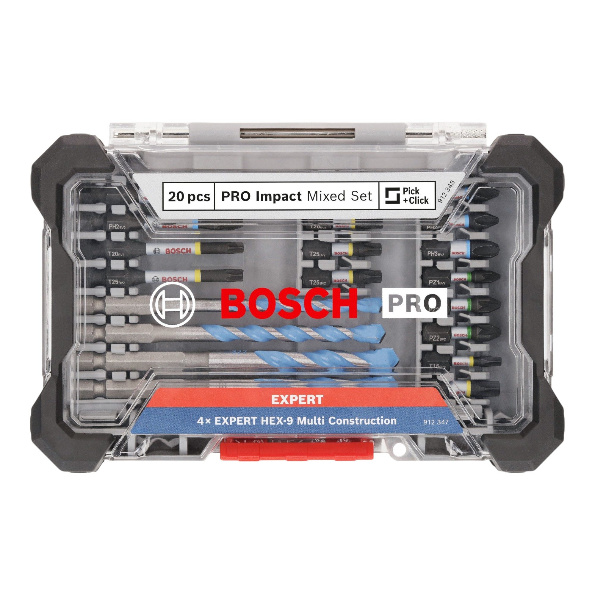Bosch Professional Bit-Set PRO Impact Mixed Bit und Bohrer Set 20 tlg. (2608521U83) PH / PZ