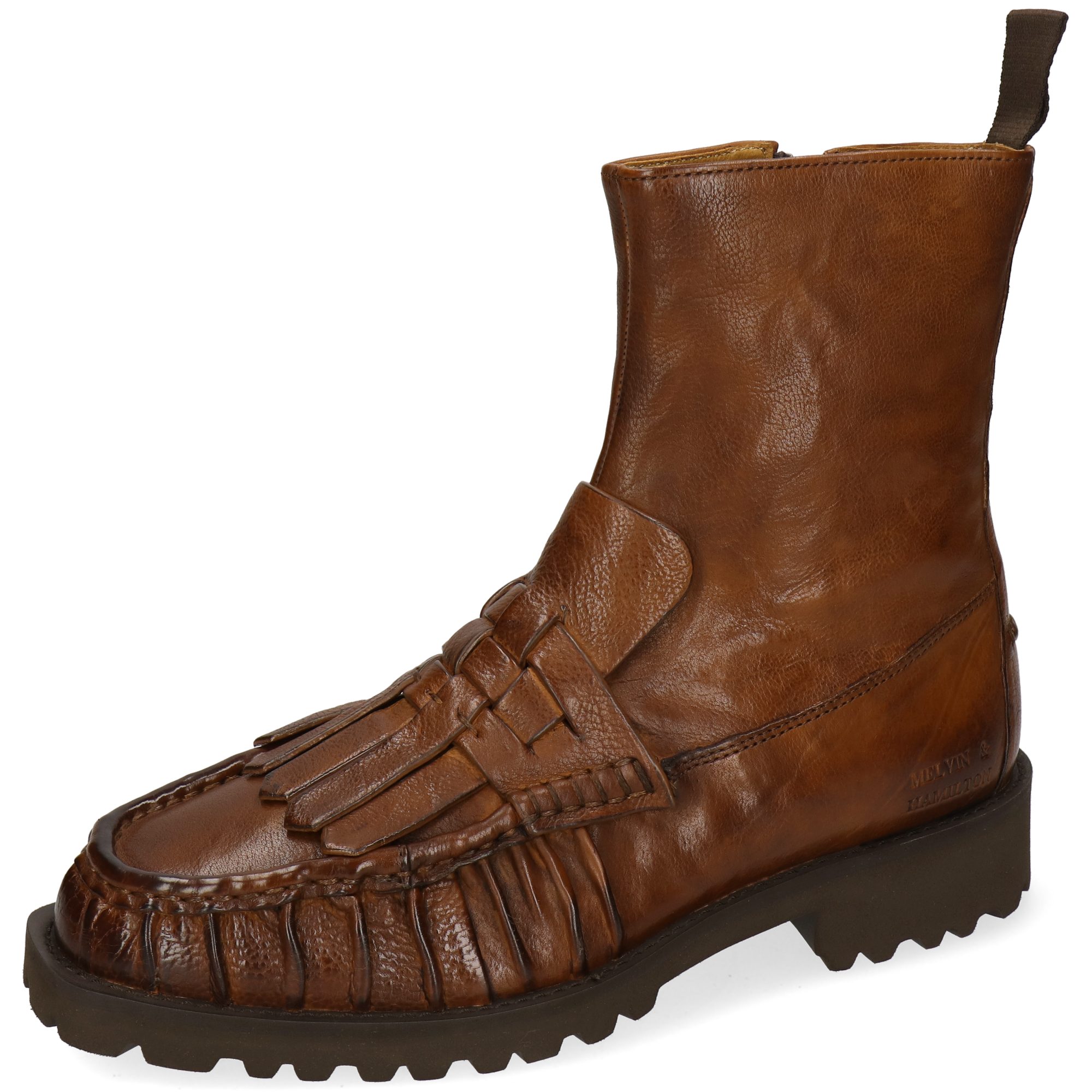 Melvin & Hamilton Gianna 31 Leder-Stiefeletten für Damen Stiefelette Flache Absätze, Echtes Leder, Vegetabile Gerbung