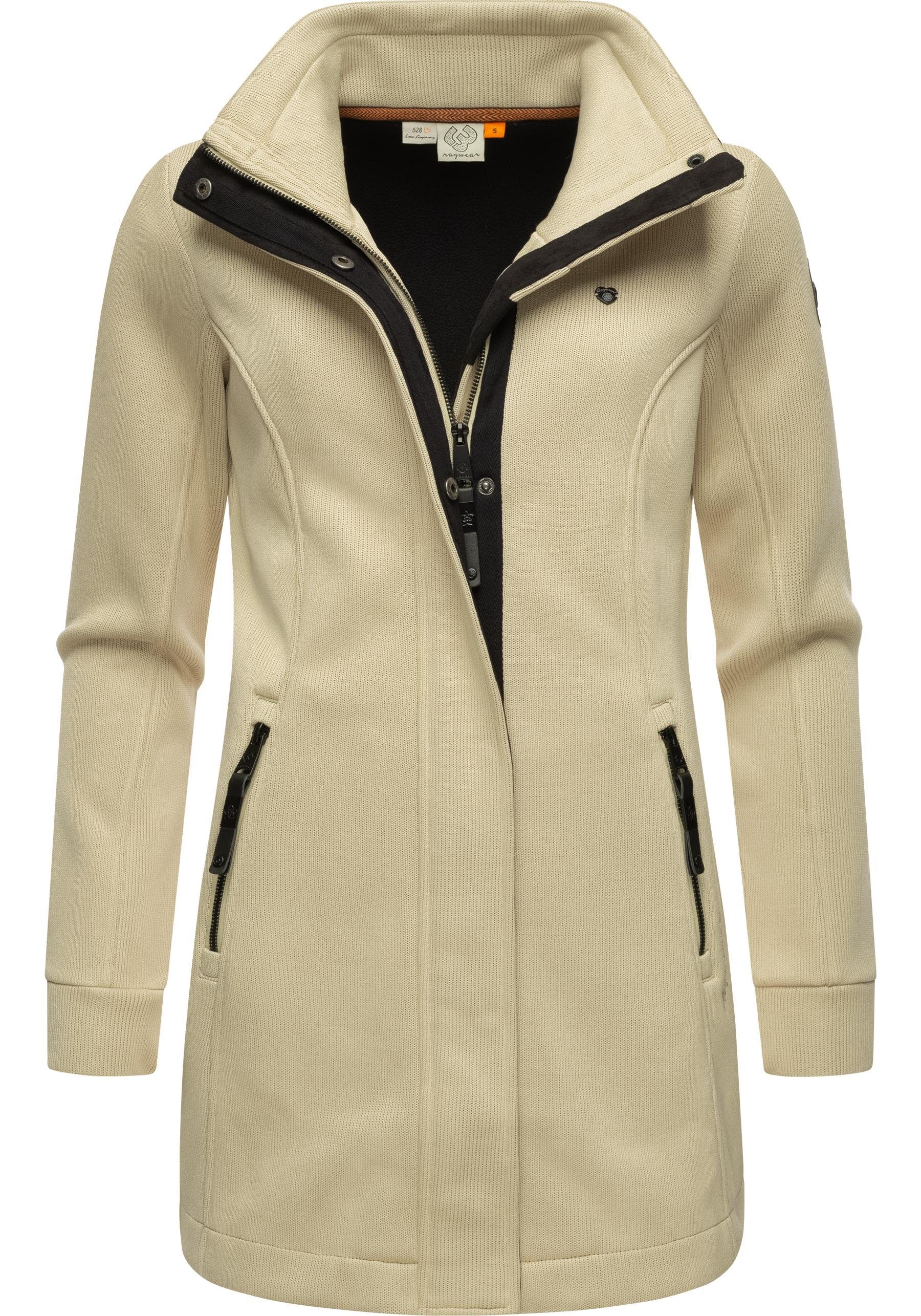 Ragwear Sweatjacke Letrice Bonded Elegante Zip-Jacke mit hohem Kragen in Fe günstig online kaufen