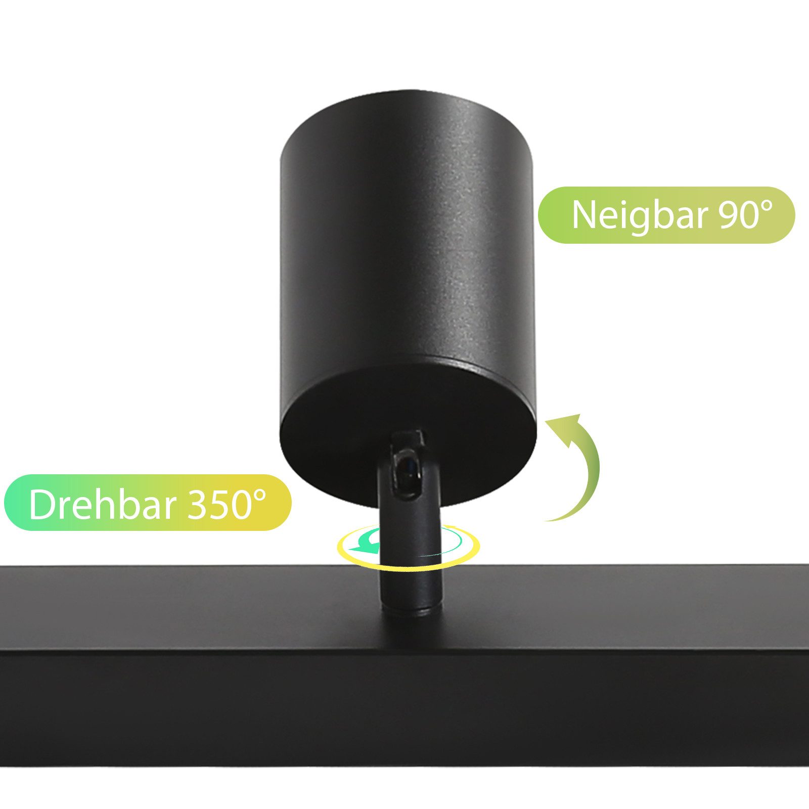 ZMH LED Deckenstrahler Retro Deckenleuchte Weiß/Schwarz -GU10 350°Schwenkba günstig online kaufen