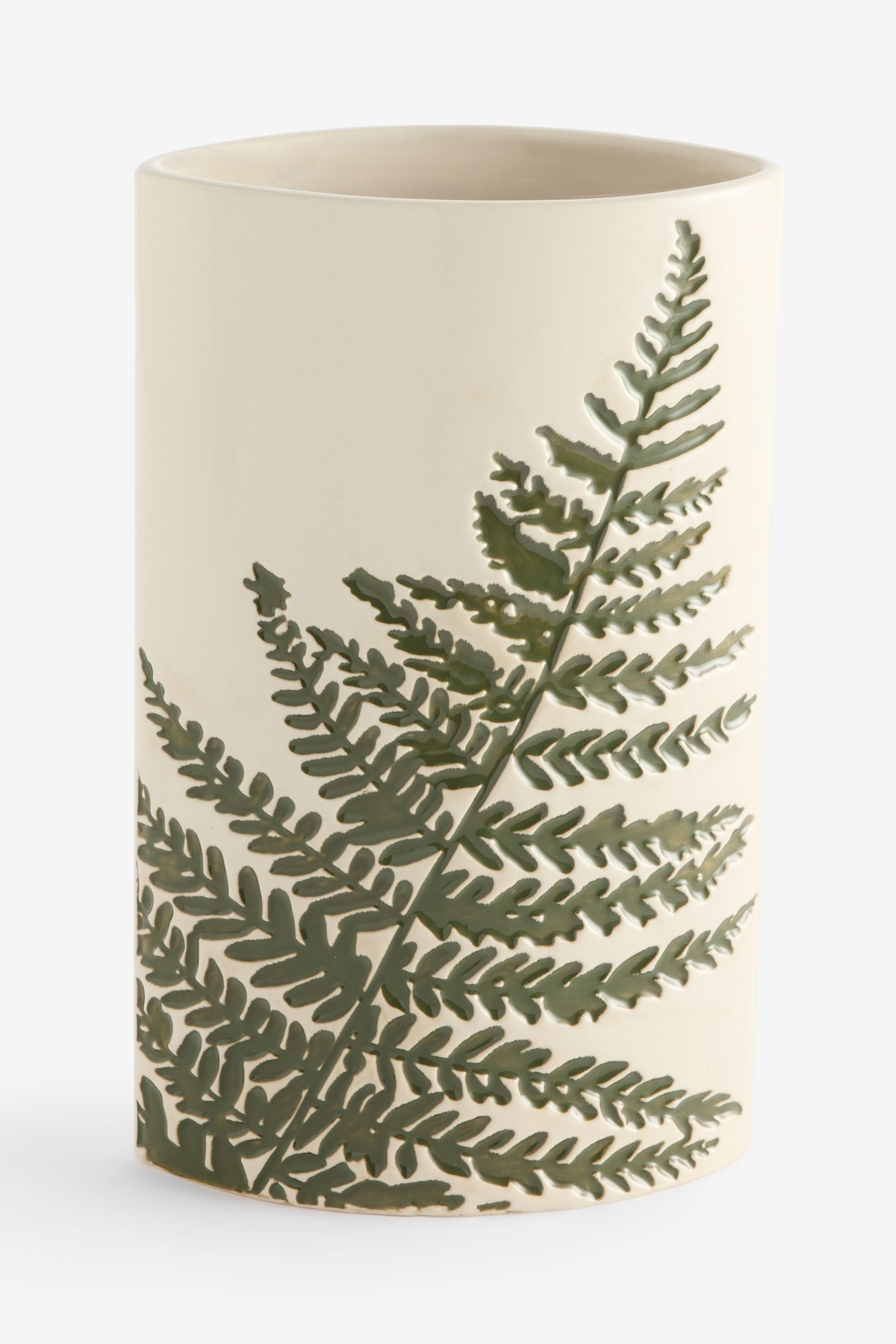 Next Dekovase Keramikvase, Farnblatt