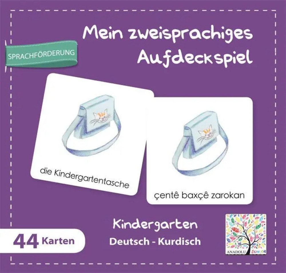 Spiel Mein zweisprachiges Aufdeckspiel, Kindergarten Deutsch-Kurdisch...