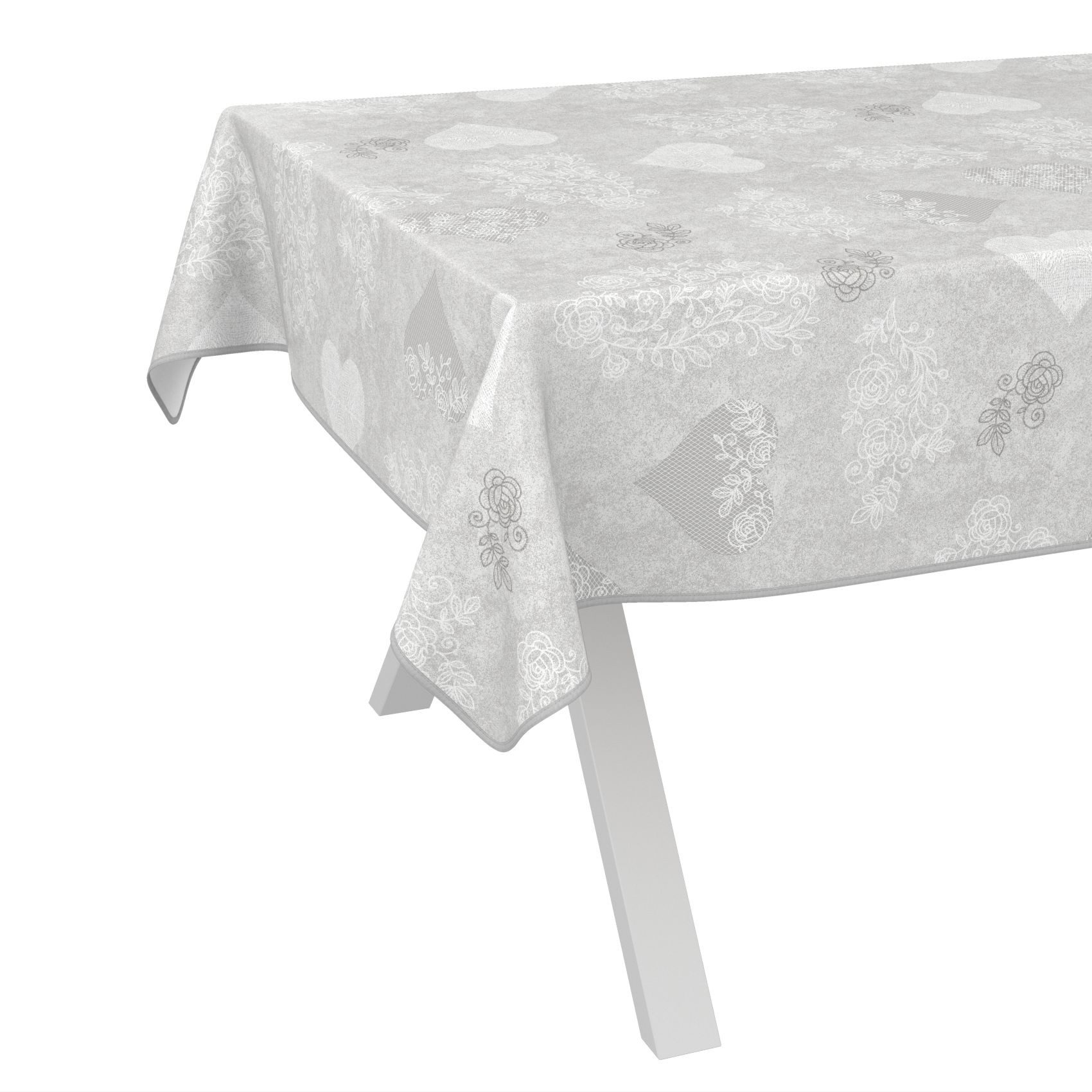 ANRO Tischdecke Wachstuch abwaschbar Herz Liebe günstig online kaufen