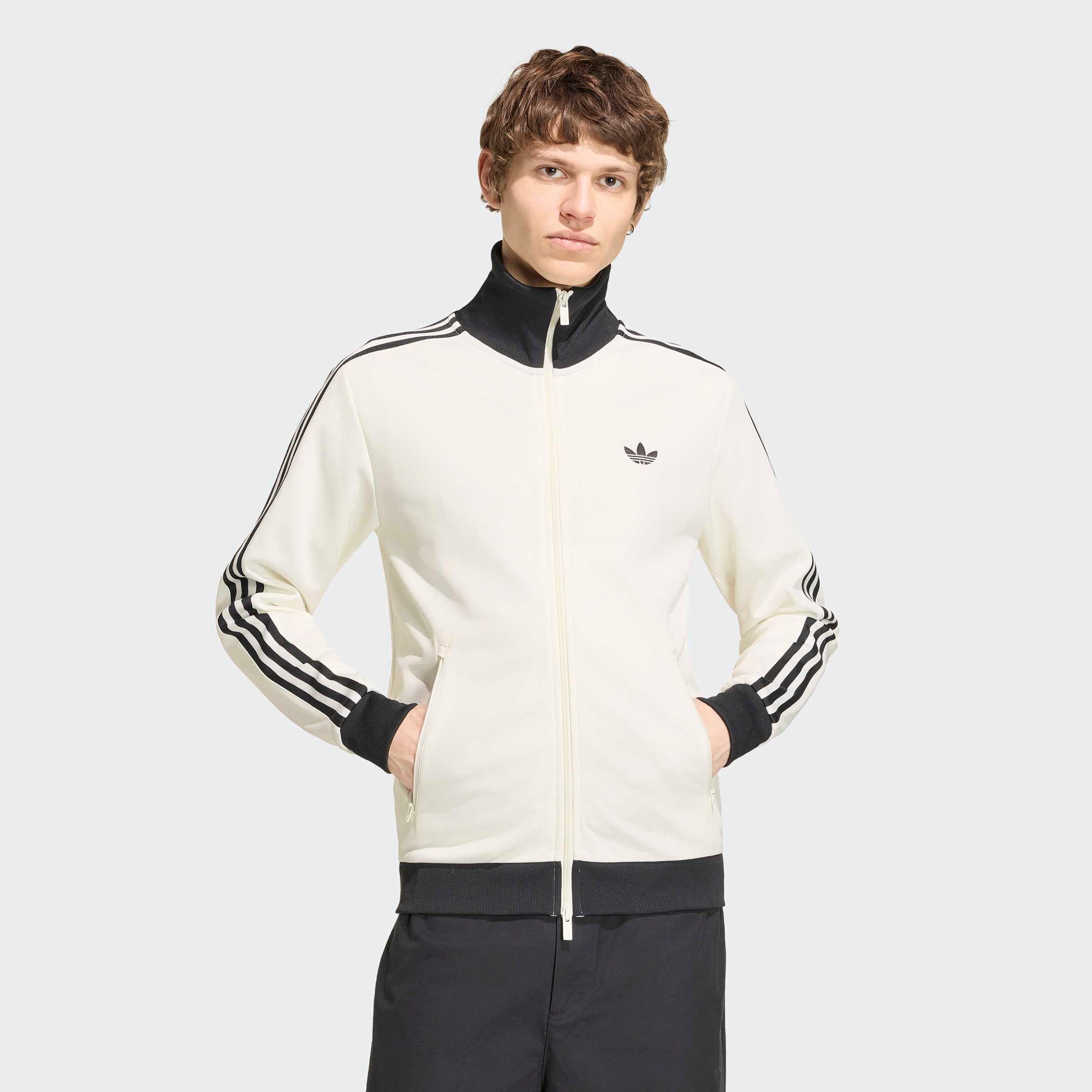 adidas Originals Trainingsjacke CLASSIC mit Rundhalsausschnitt, aus Baumwolle und Polyester, in normaler Länge