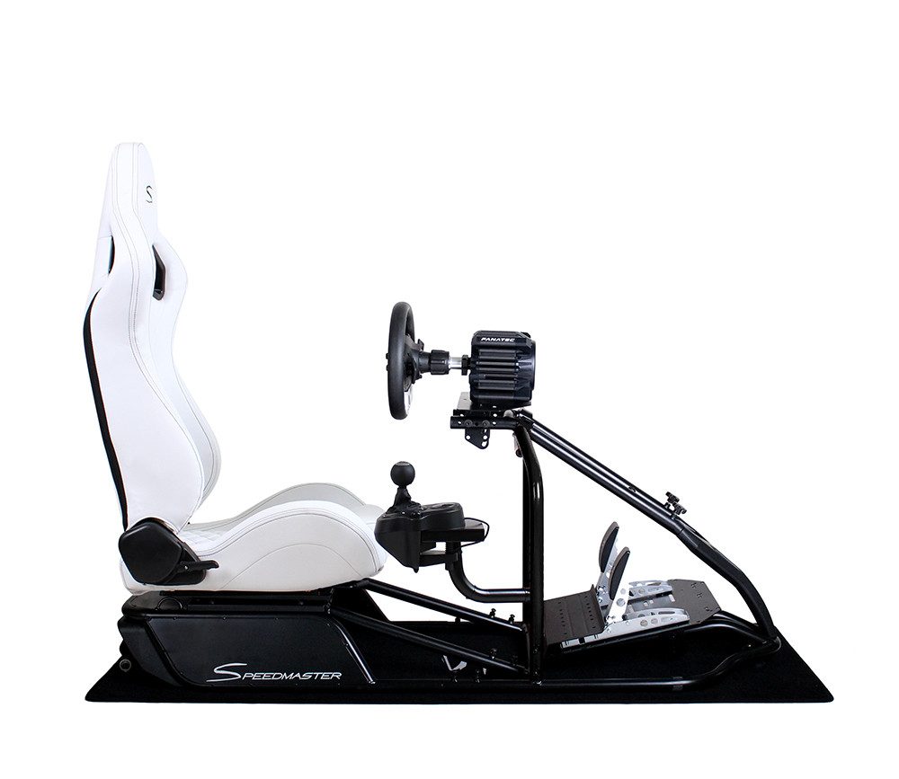 Speedmaster Simulator Cockpit Pro Sim Racing Cockpit Racing Wheel Stand SCHWARZ Gaming-Controller (Kompatibel mit allen gängigen Lenkrädern und Pedalen)