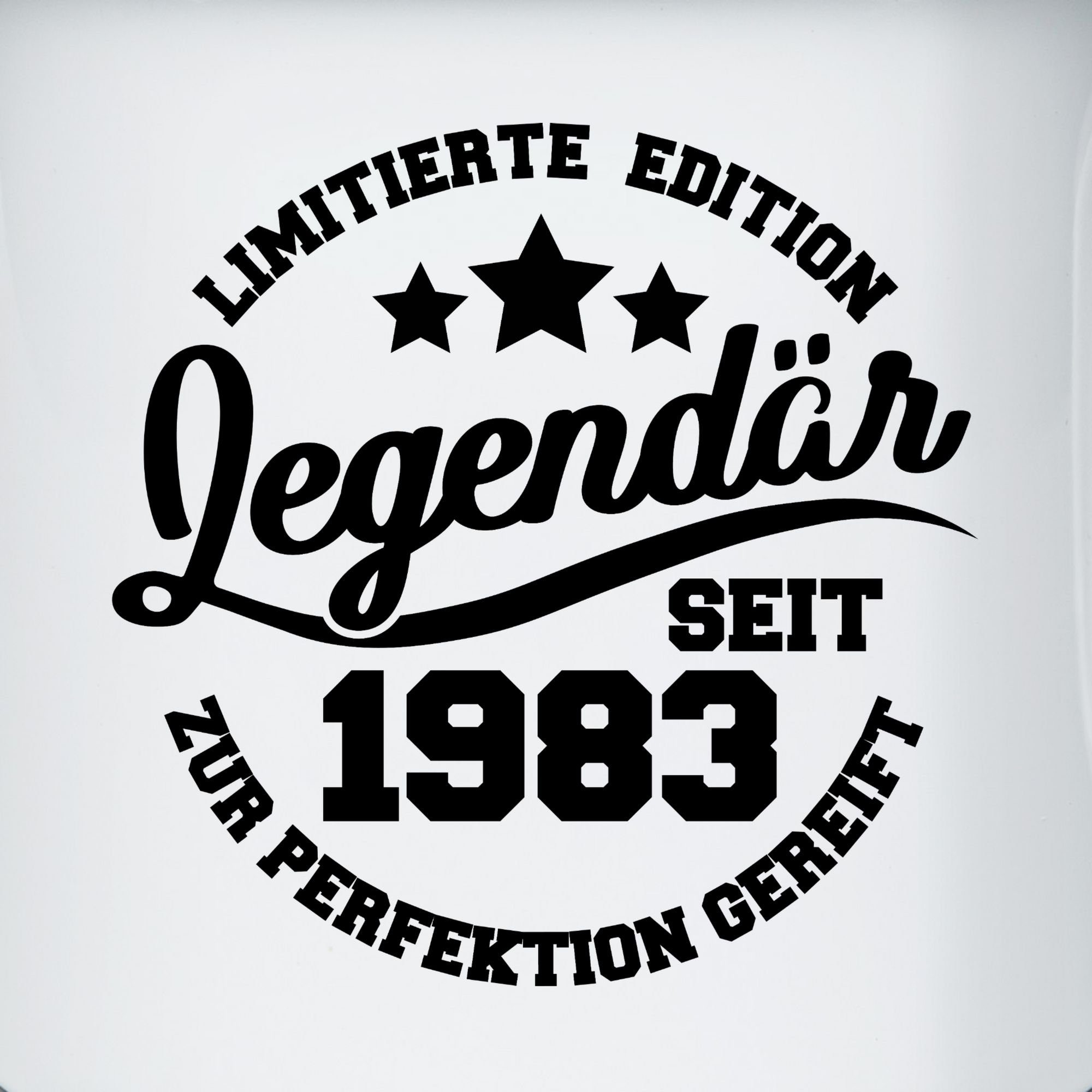 seit 1983, Geburtstag 40. Weiß Shirtracer 3 Silber Legendär Stahlblech, Tasse Tasse