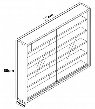 VCM Hängevitrine Hängevitrine Wandvitrine Sammel Deko Agisa L (1-St)