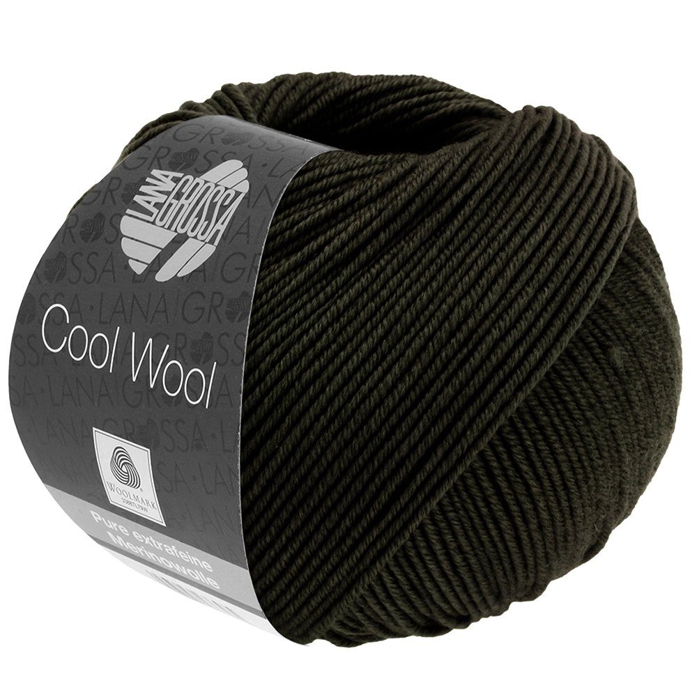 LANA GROSSA COOL WOOL pflegeleichtes Strickgarn extrafeine Merinowolle Häkelwolle, 160 m (Strickgarn aus extrafeiner Merinowolle, kuschelig weich und pflegeleicht), 50 g