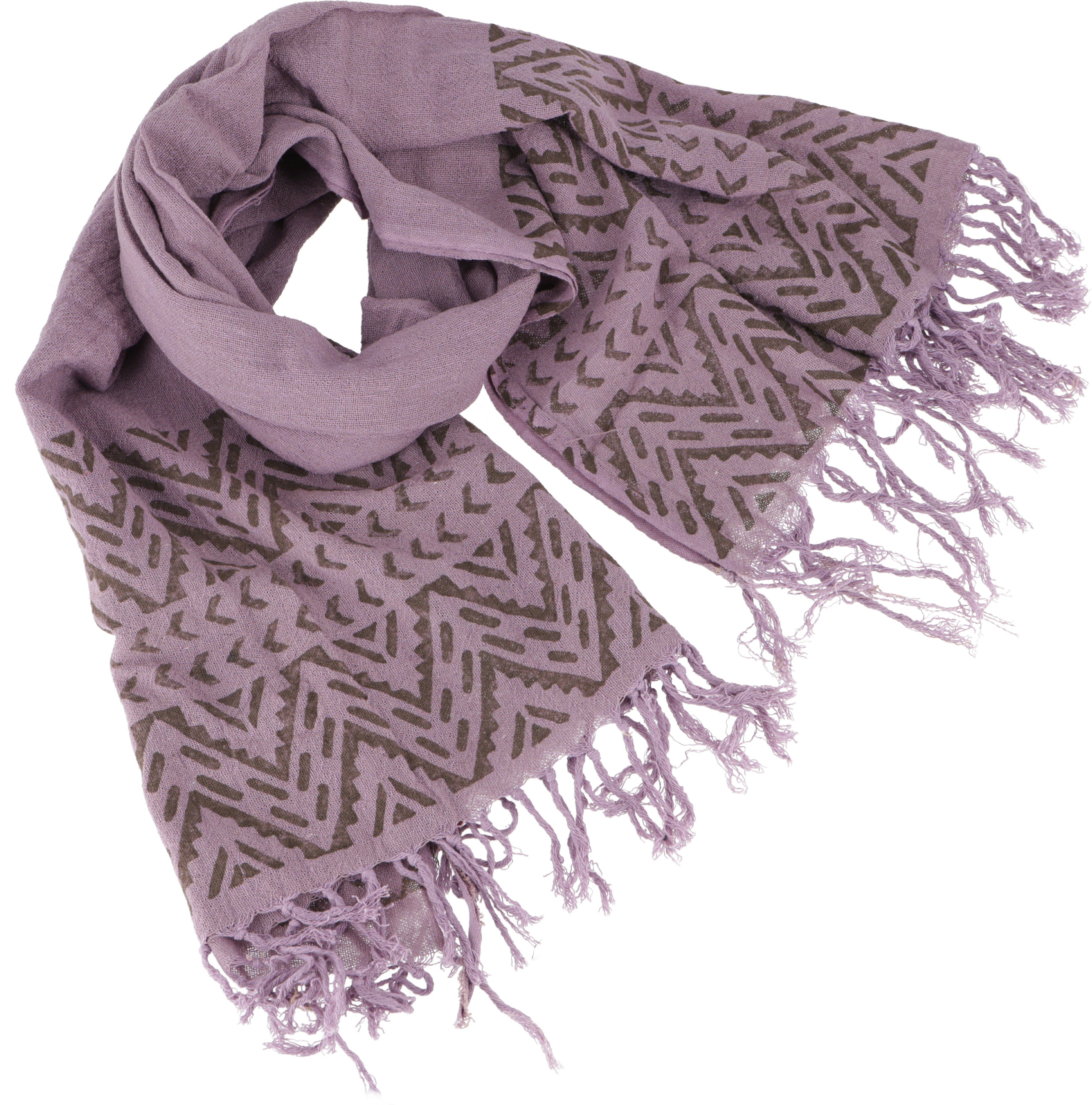 Guru-Shop Halstuch Handgewebtes Baumwolltuch mit Tribalmuster,.. günstig online kaufen