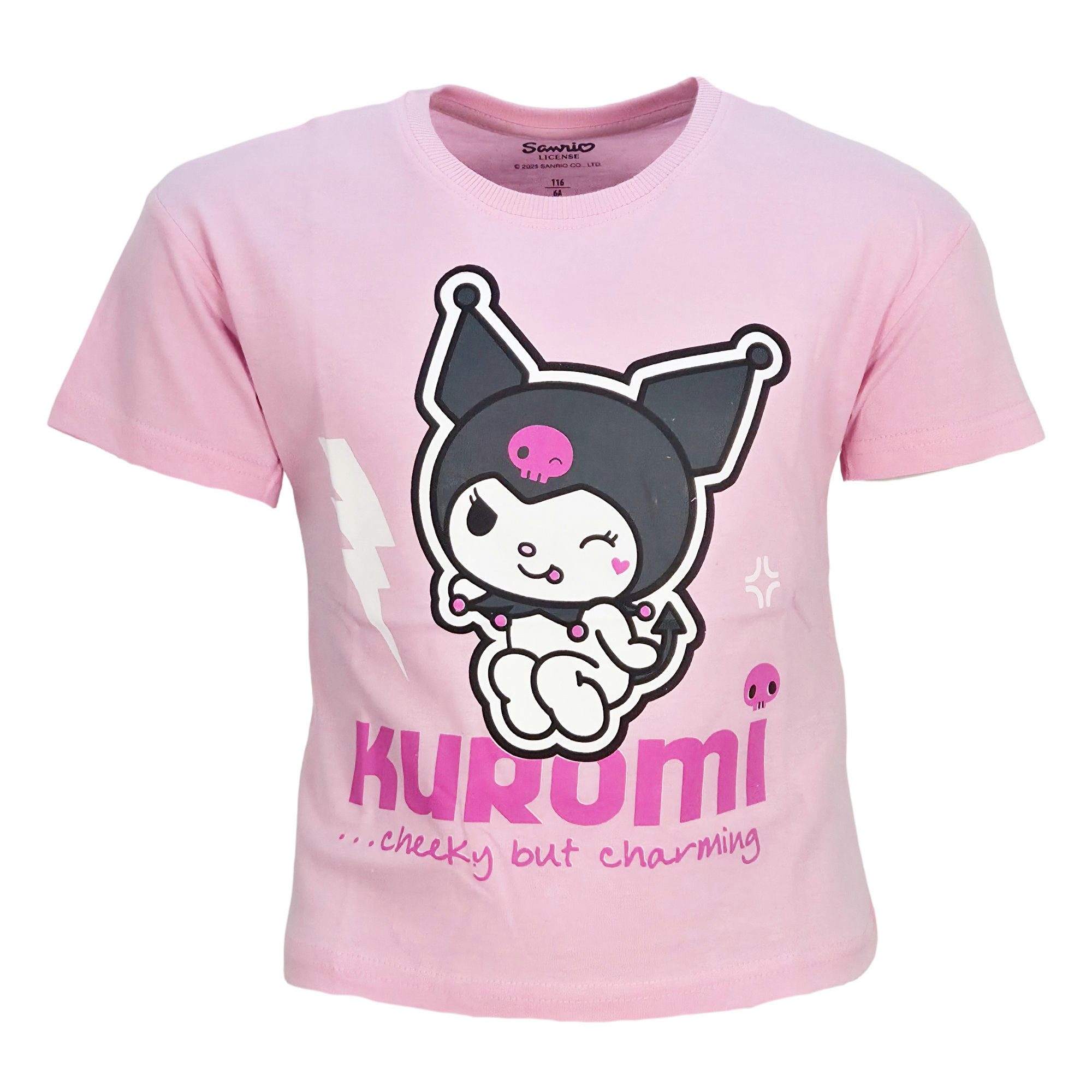 Print-Shirt Hello Kitty Kuromi Kinder Mädchen kurzarm T-Shirt Shirt
