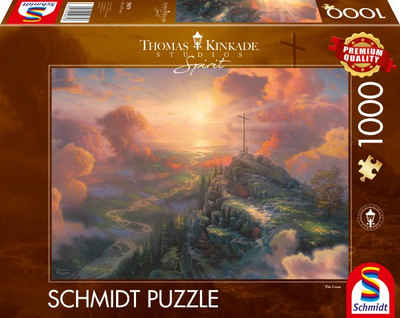 Schmidt Spiele Puzzle Spirit, Das Kreuz, 1000 Puzzleteile, Thomas Kinkade; Made in Europe