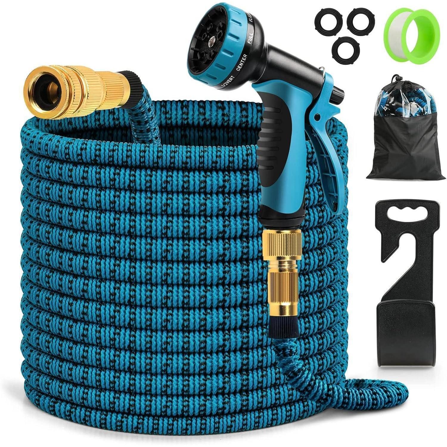LuxusKollektion Gartenschlauch Gartenschlauch Flexibler Erweiterbarer Wasserschlauch 15m mit 10