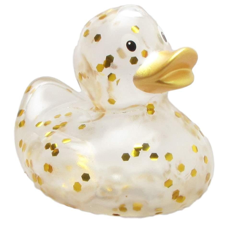 Duckshop Badespielzeug Quietscheente Glitzer gold - Badeente
