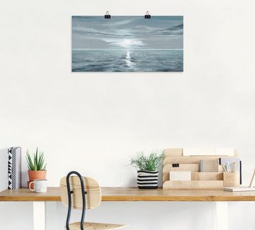 Artland Wandbild Eisblaues Meer, Gewässer (1 St), als Alubild, Outdoorbild, Leinwandbild, Poster, Wandaufkleber