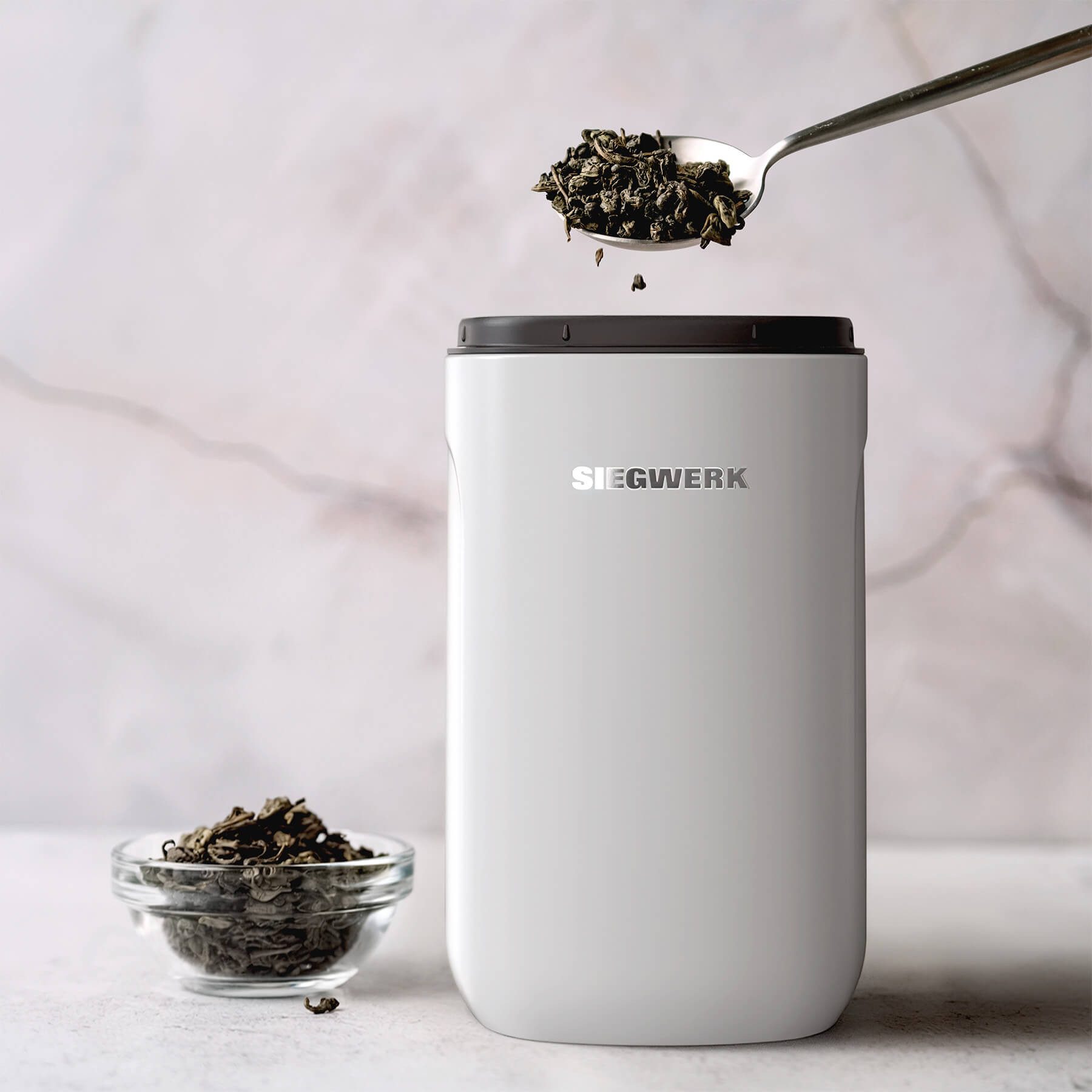 SIEGWERK Vorratsdose SIEGWERK - CUBO L 1,7l aus Metall kombinierbar, Stahlblech pulverbeschichtet