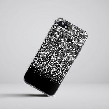 DeinDesign Handyhülle Glitzer Look Schneeflocken Muster Snow Fall Glitter Look, Apple iPhone SE (2020) Silikon Hülle Bumper Case Handy Schutzhülle