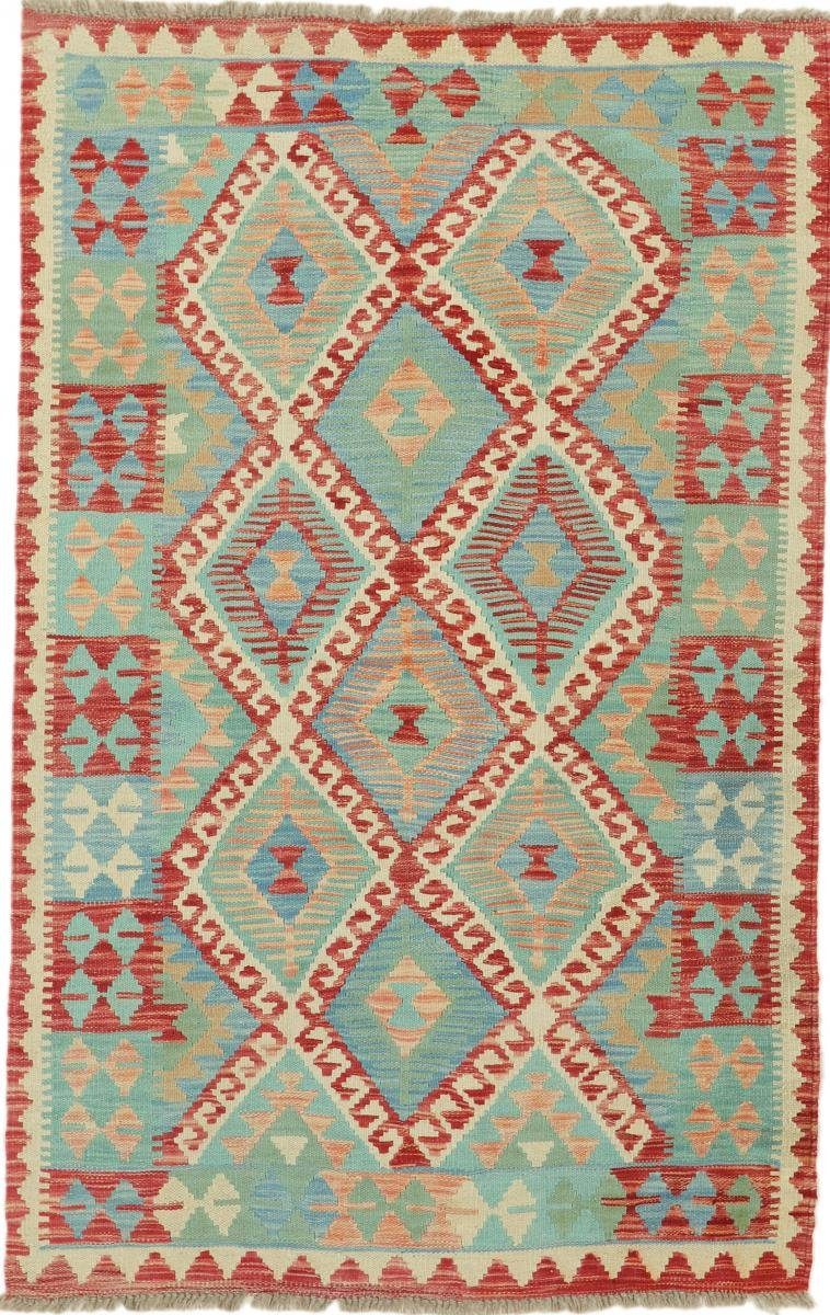 Heritage Nain Trading, Kelim 3 Höhe: mm Orientteppich rechteckig, Moderner Orientteppich, 102x161 Handgewebter Afghan