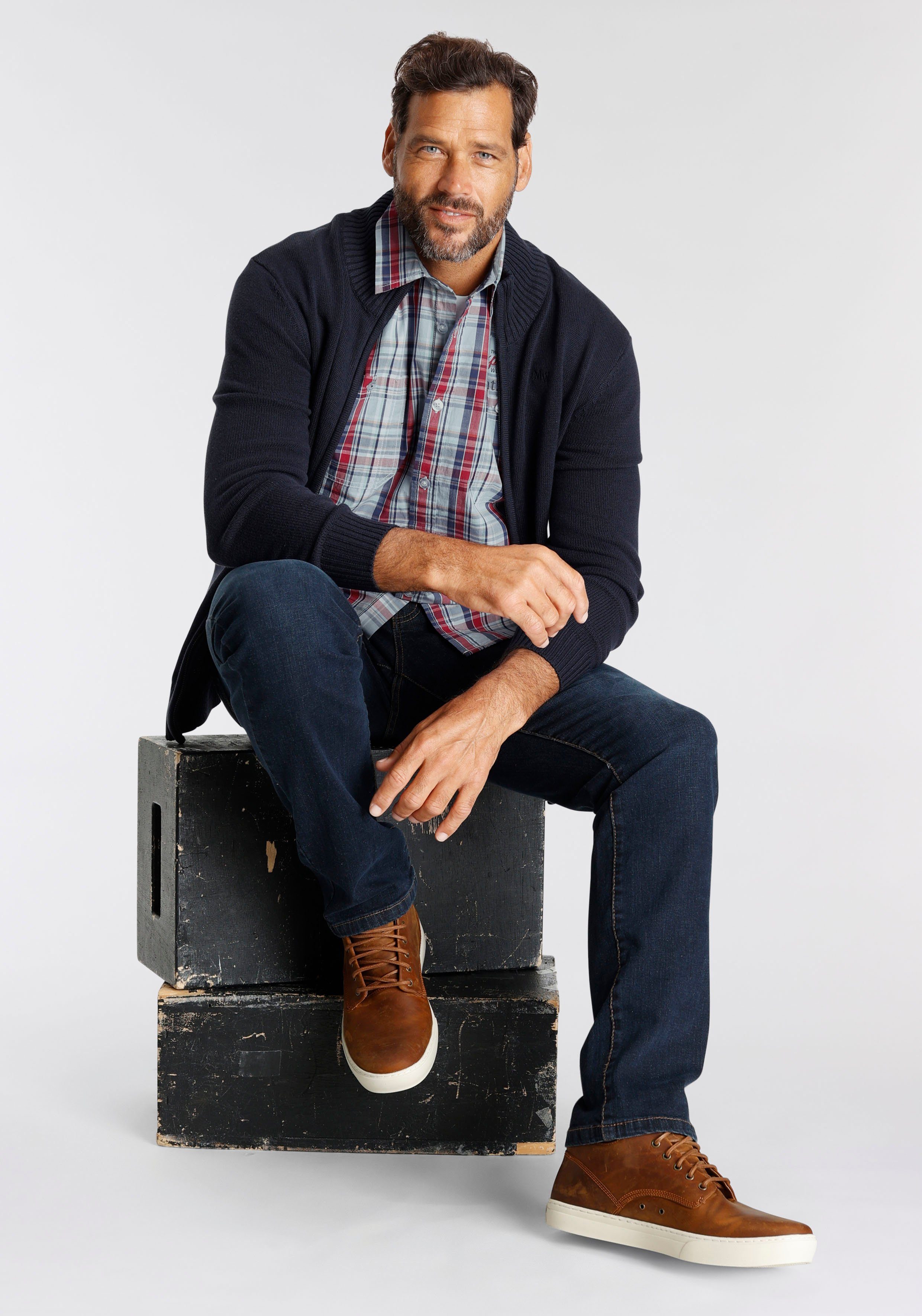 Man's World Strickjacke in vielen Farben! Preis- Leistungsbestseller aus Baumwollmischung, bequeme Paßform – Bild 4 von 5