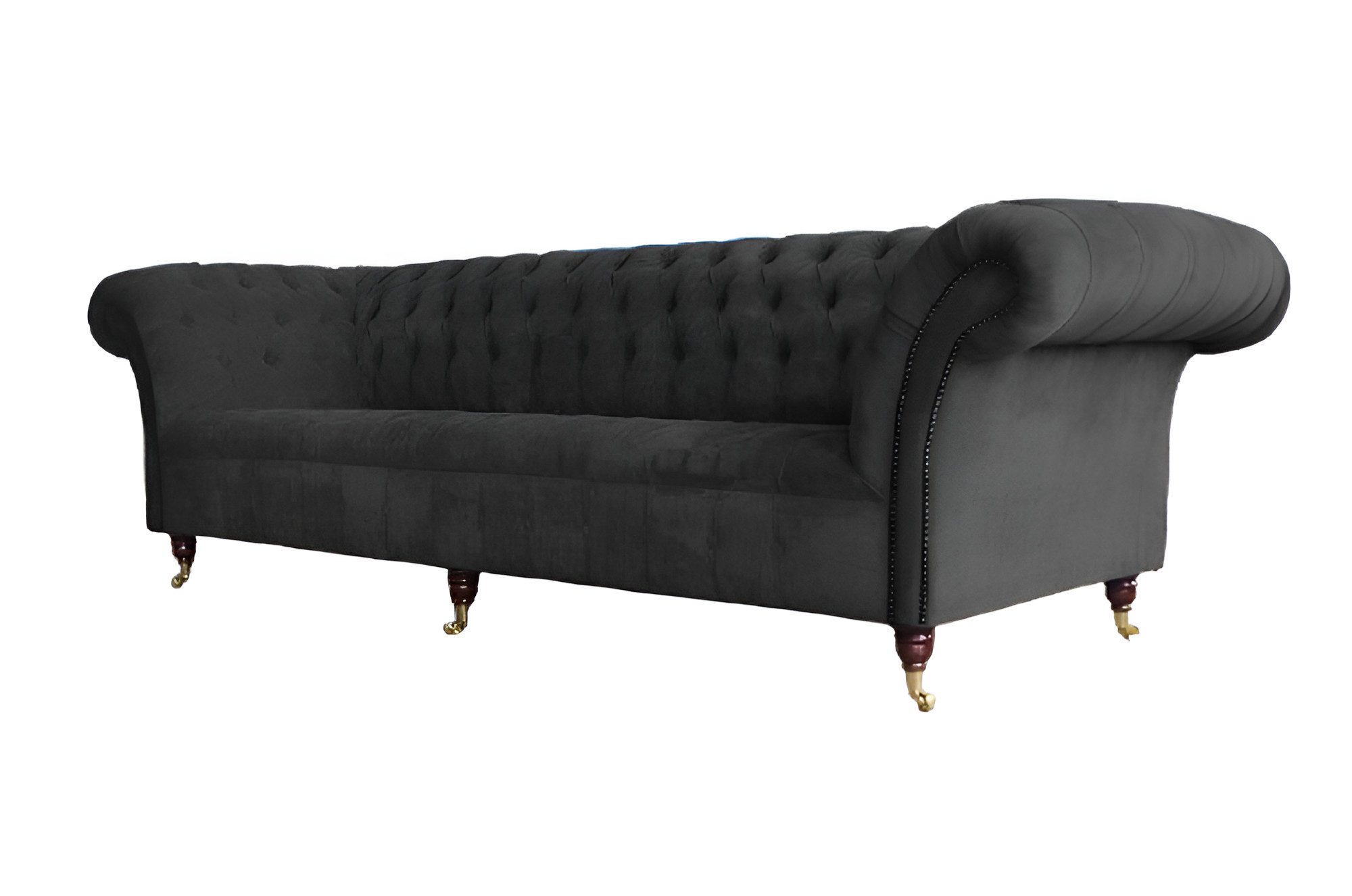 Xlmoebel Chesterfield-Sofa Luxus-Stoffsofa in edlem Design mit hochwertiger Polsterung, Hergestellt in Europa