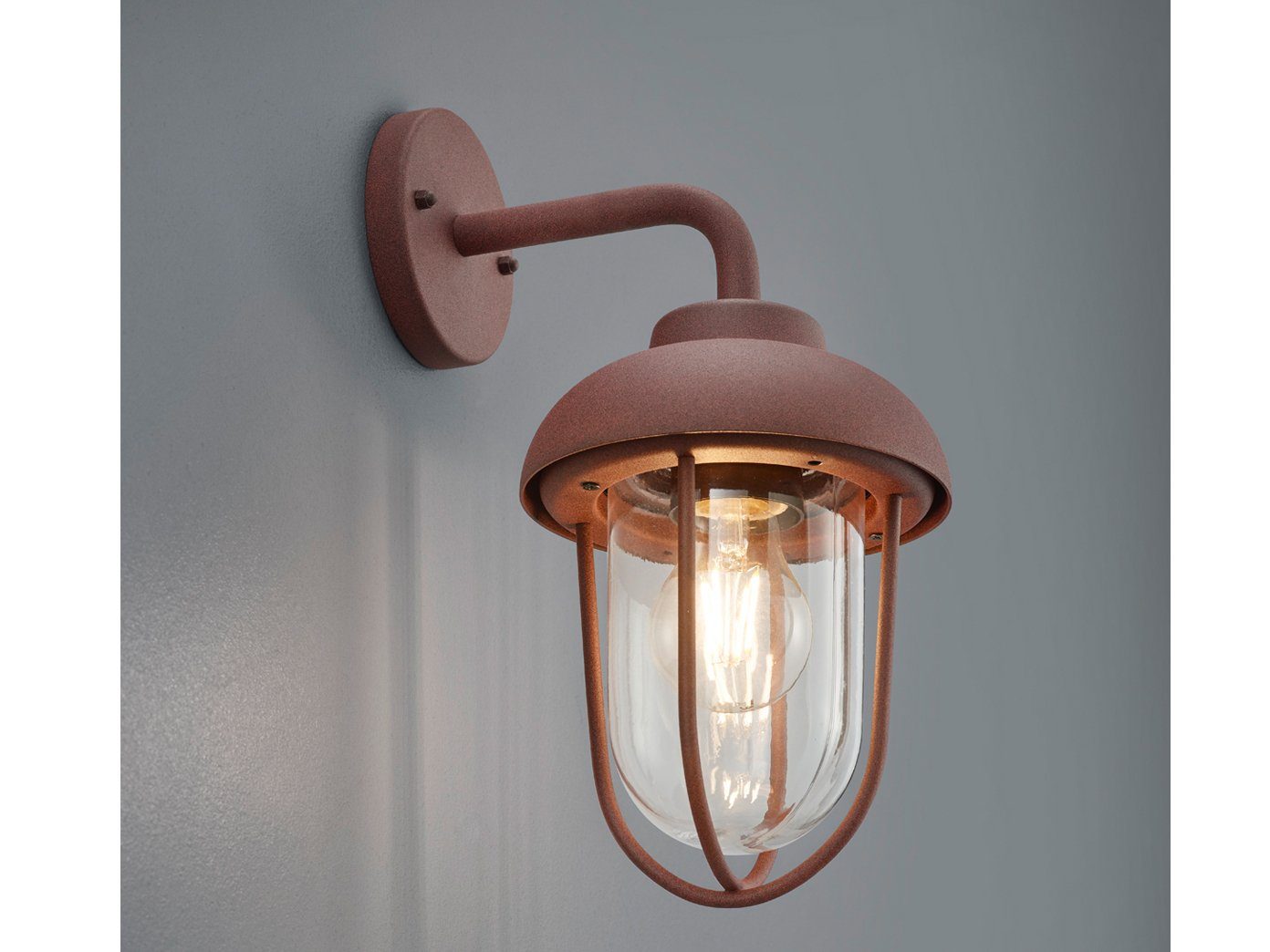 meineWunschleuchte LED Außen-Wandleuchte, Vintage Wand-Laterne