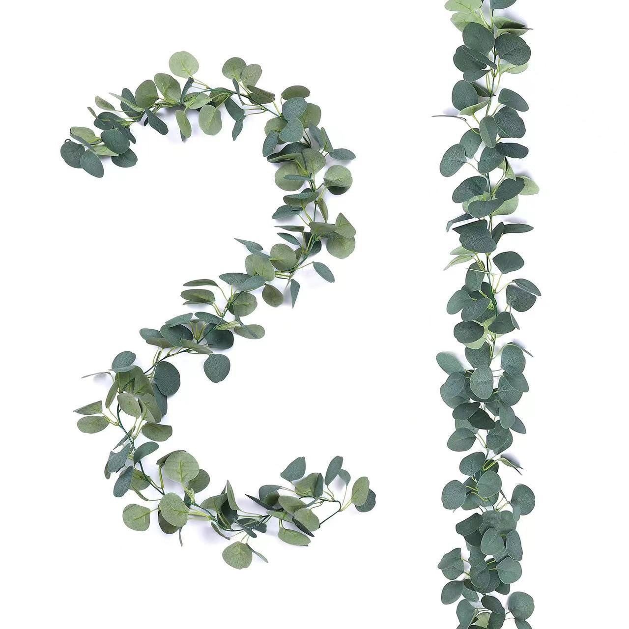 Kunstranke 2/4 Stück Eukalyptus Girlanden Künstliche, 1.8m Eukalyptus deko, Agger, Eukalyptus Blätter Girlande Hochzeitsdeko für Hochzeit Tisch