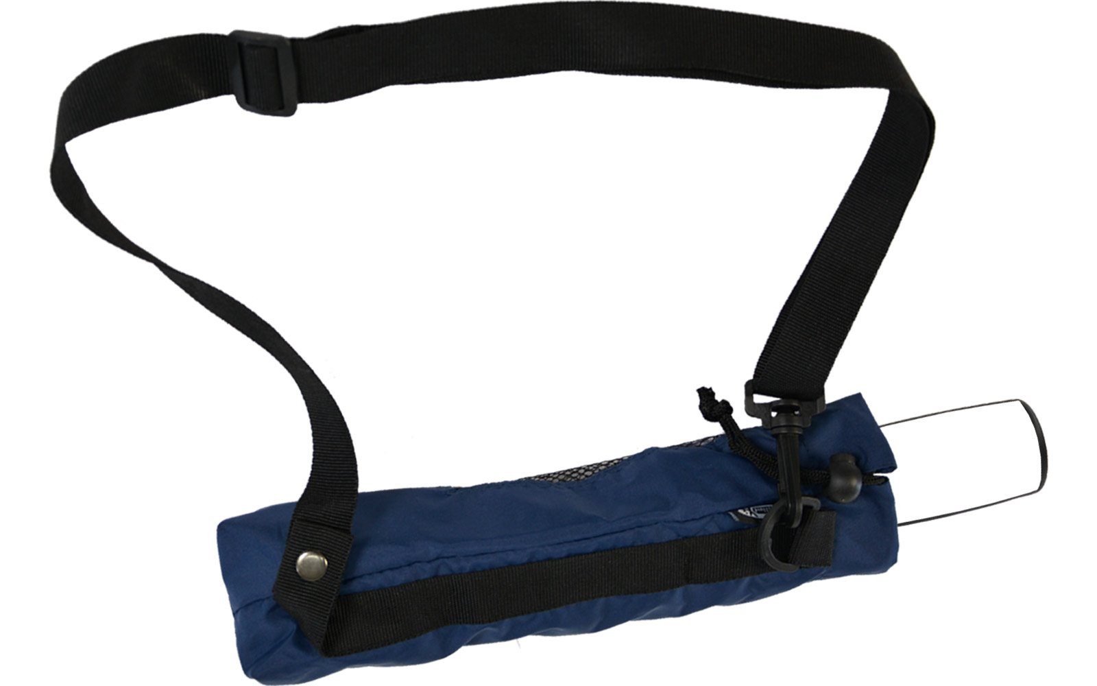 zum für iX-brella blau Taschenregenschirm innovativ Taschenschirme, Hülle navy Trekking Umhängen