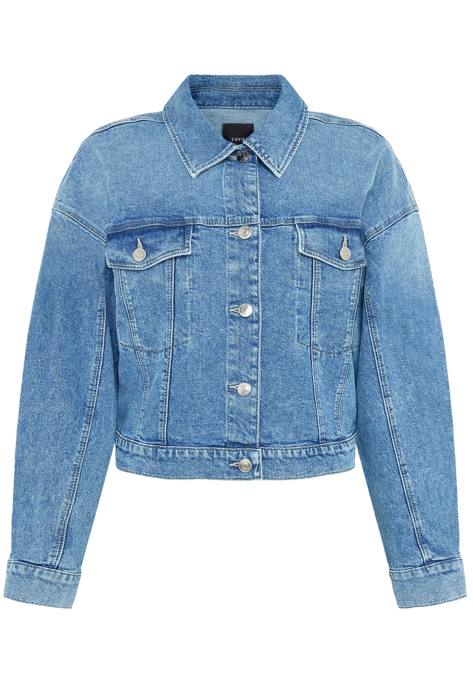 Zero Jackenblazer Damen kurz mit Knopfleiste Knopfleiste