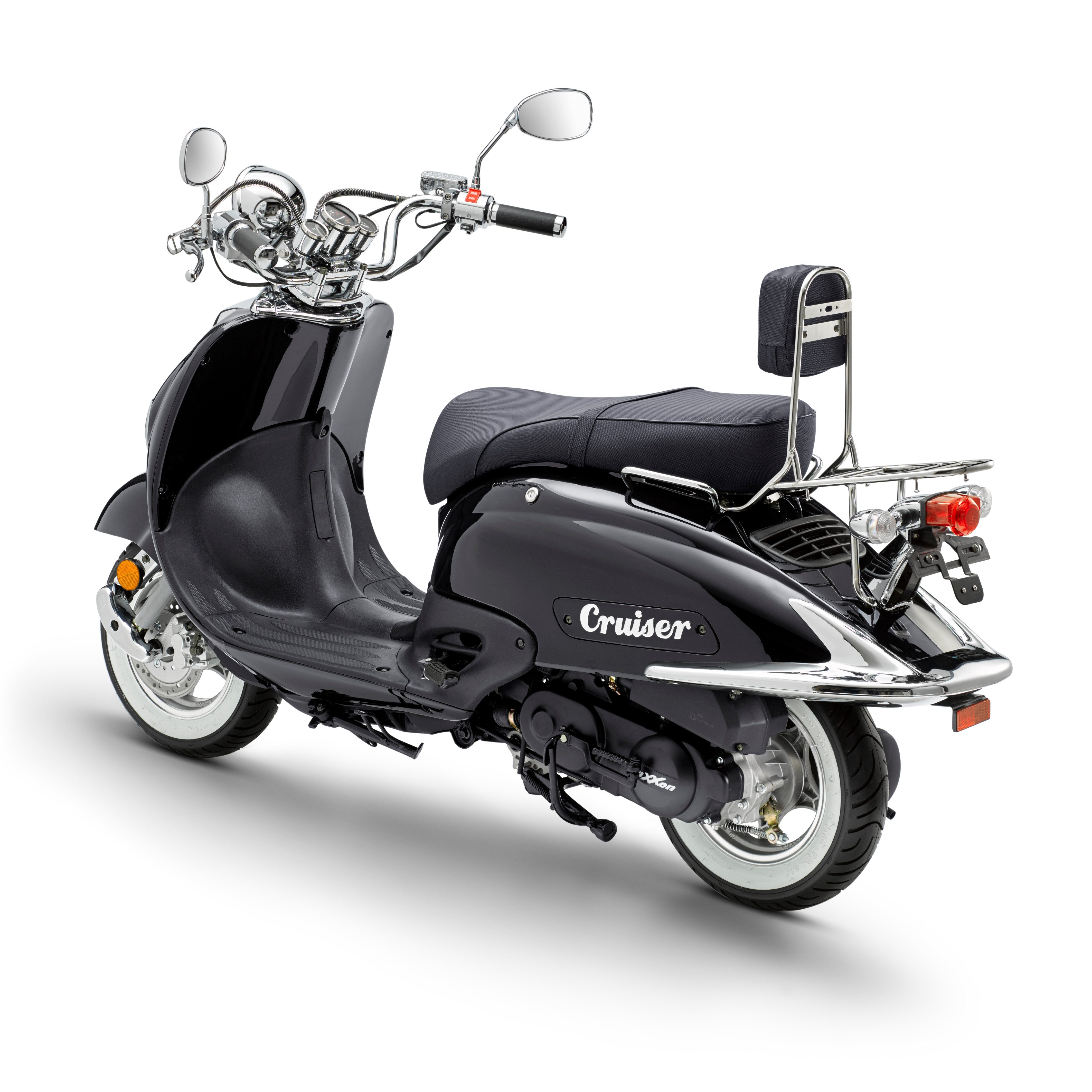 Luxxon Motorroller LuXXon Cruiser Motorroller (45 km/h), 50 ccm, 50 ccm, 45 km/h, Euro 5, Euro 5, EFI, 2,9 PS, Retro-Design, Staufach, Roller, Scooter, Chopper