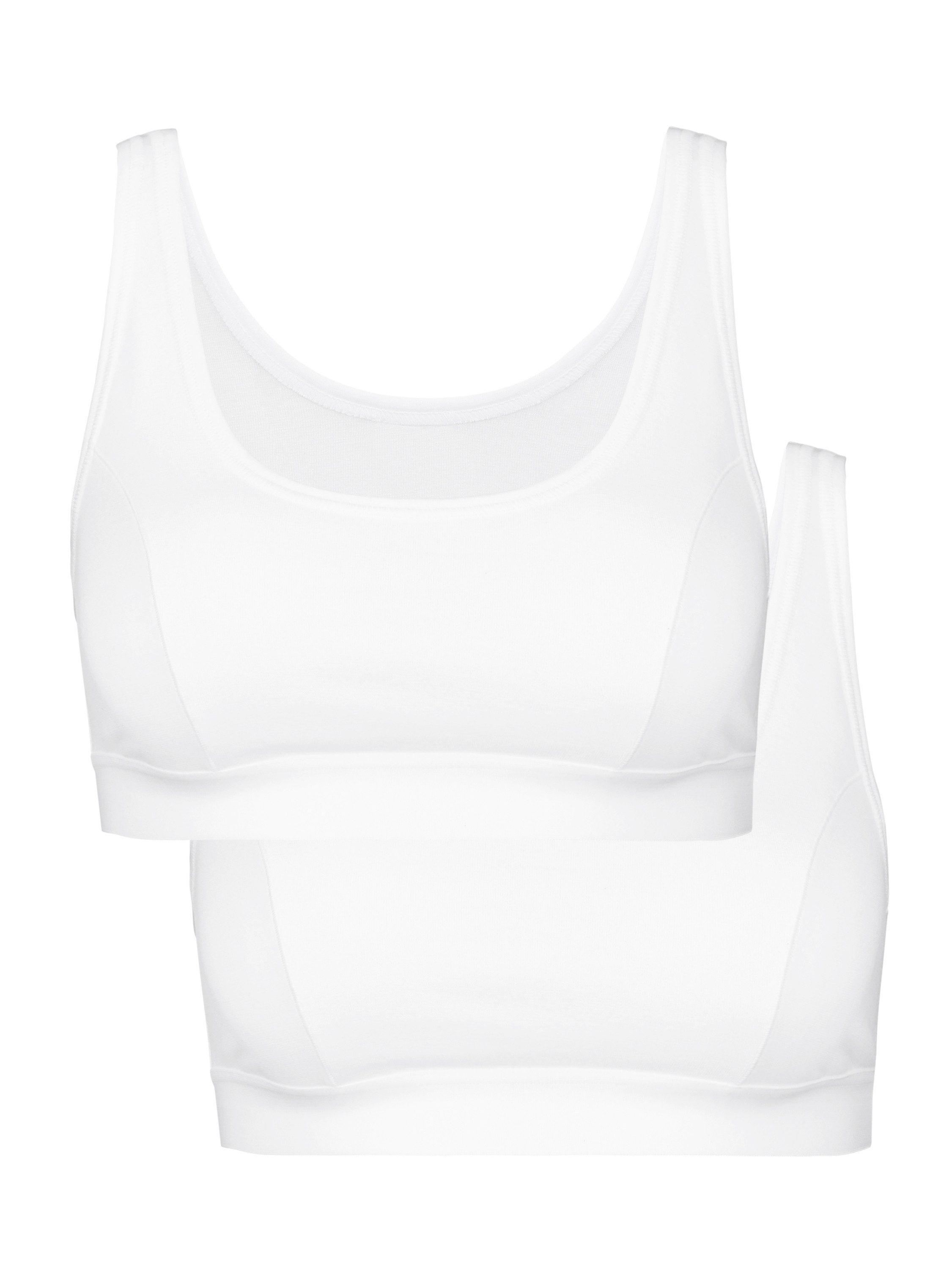 CALIDA Bustier Benefit Women Damen (2-tlg., 2er-Pack) weich, doppellagig und mit flachen Nähten
