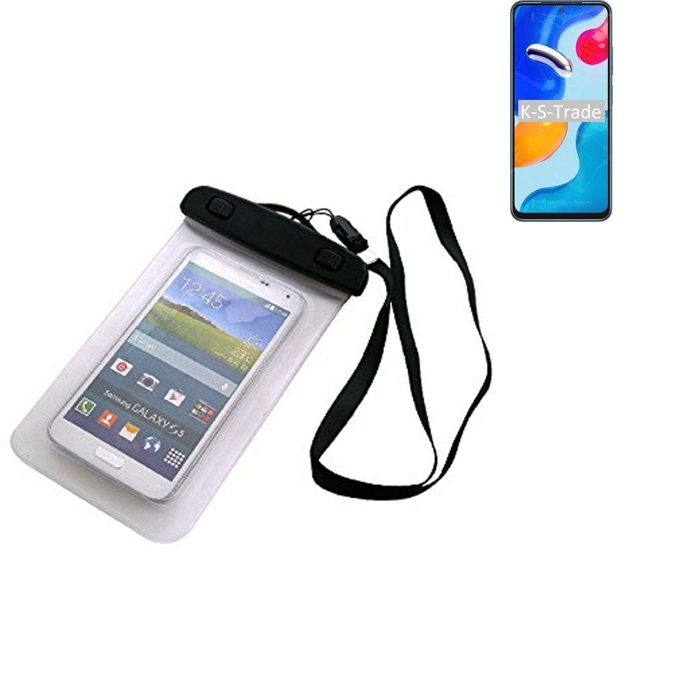 K-S-Trade Handyhülle für Xiaomi Redmi Note 11S Global, Schutz Hülle Handy Hülle Beach Bag wasserdicht 16cm x 10cm