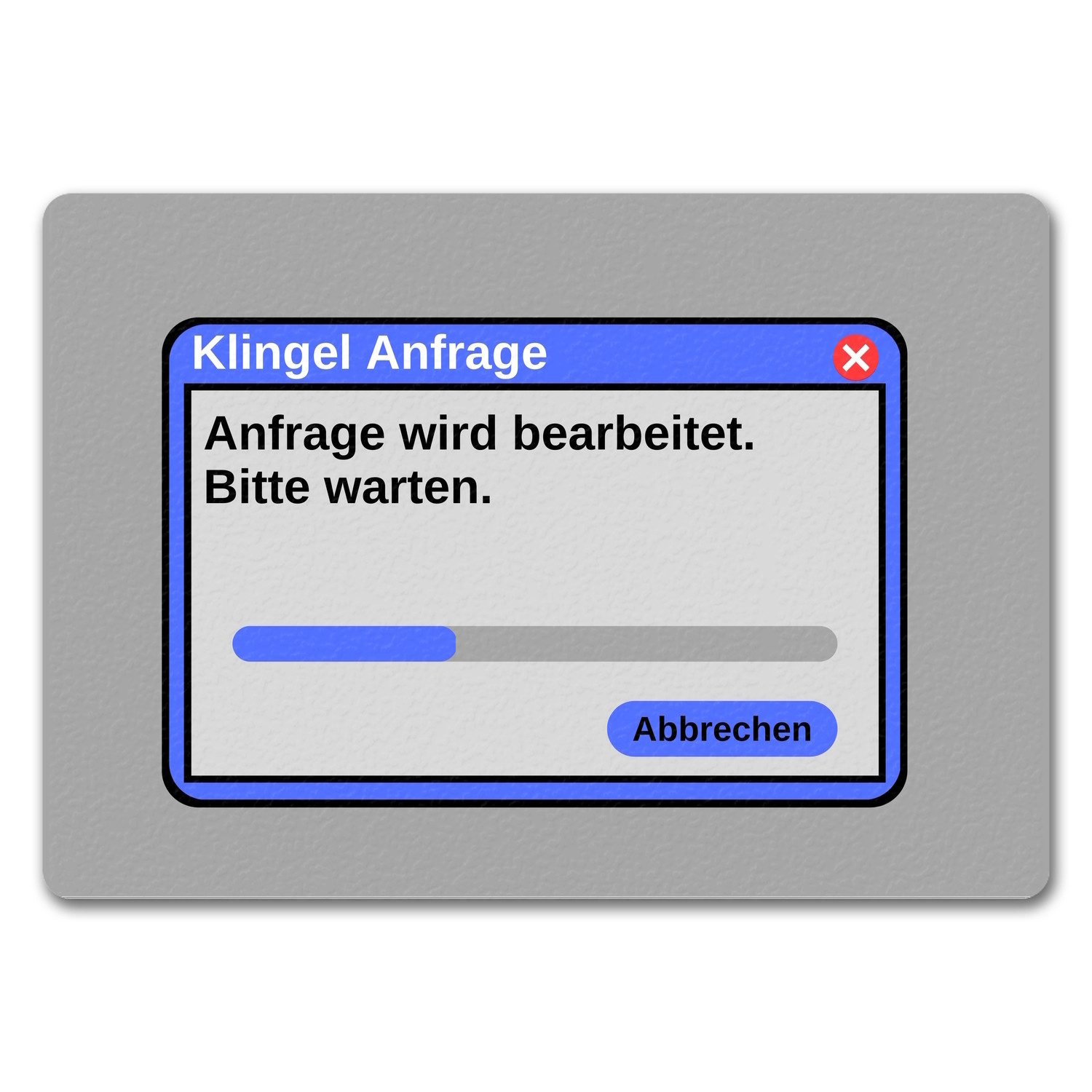 speecheese Fußmatte Klingel Anfrage wird bearbeitet Computer Nerd Fußmatte in 35x50 cm