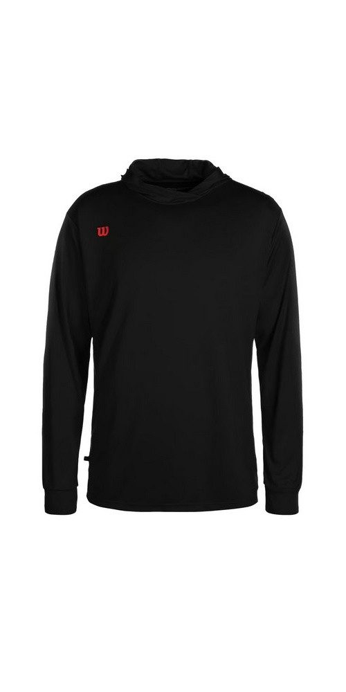 Wilson Kapuzenpullover Sport-Langarmshirt Fundamentals Hooded mit Kapuze schwarz Herren