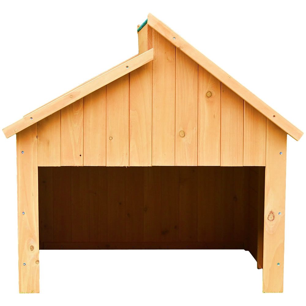 Mucola Mähroboter-Garage Rasenroboter Garagendach Carport Holzgarage Sonnenschutzdach, BxTxH: 85x85x82.5 cm, für Mähroboter, (Stück, 1-St., Mini-Garage), Großzügige Türöffnung braun