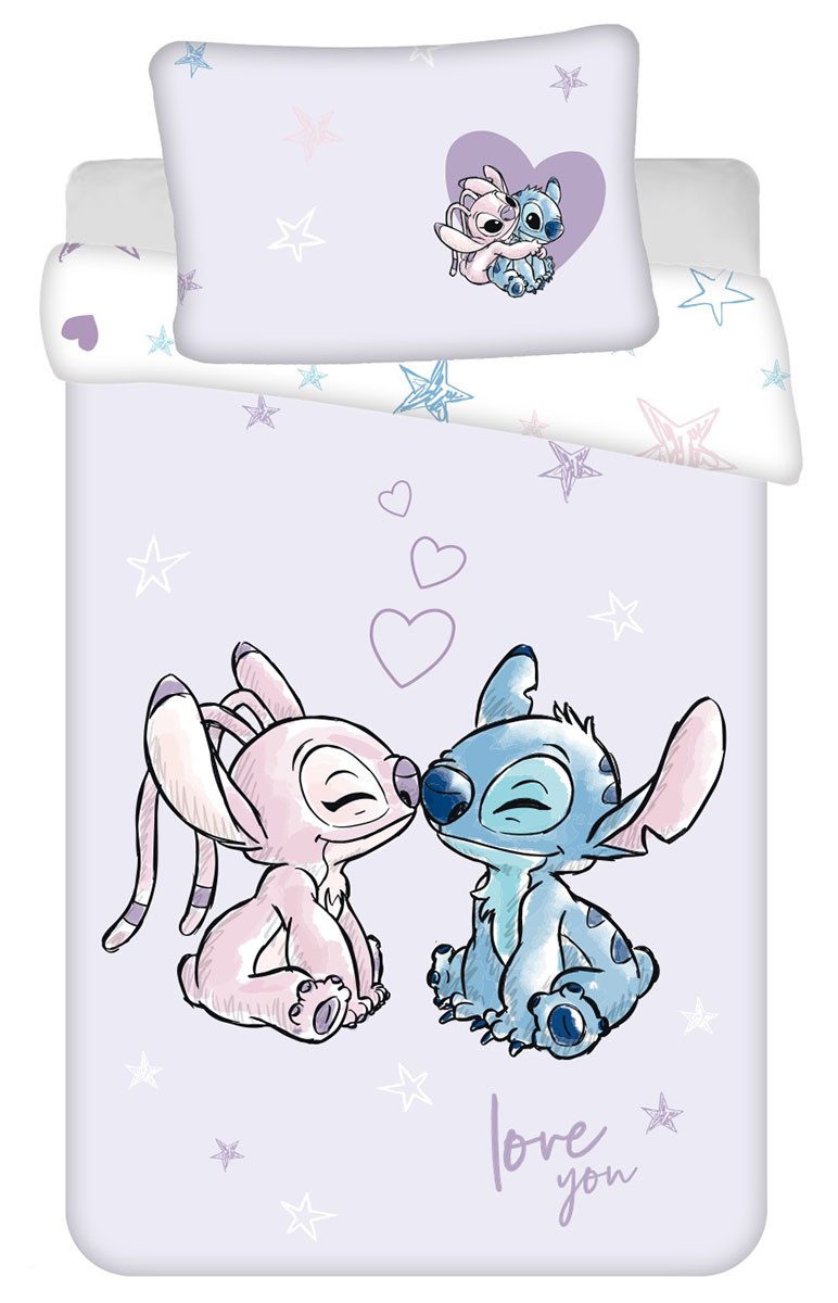 Disney Kinderbettwäsche Disney Lilo und Stitch Alien Babybettwäsche 100x135 günstig online kaufen