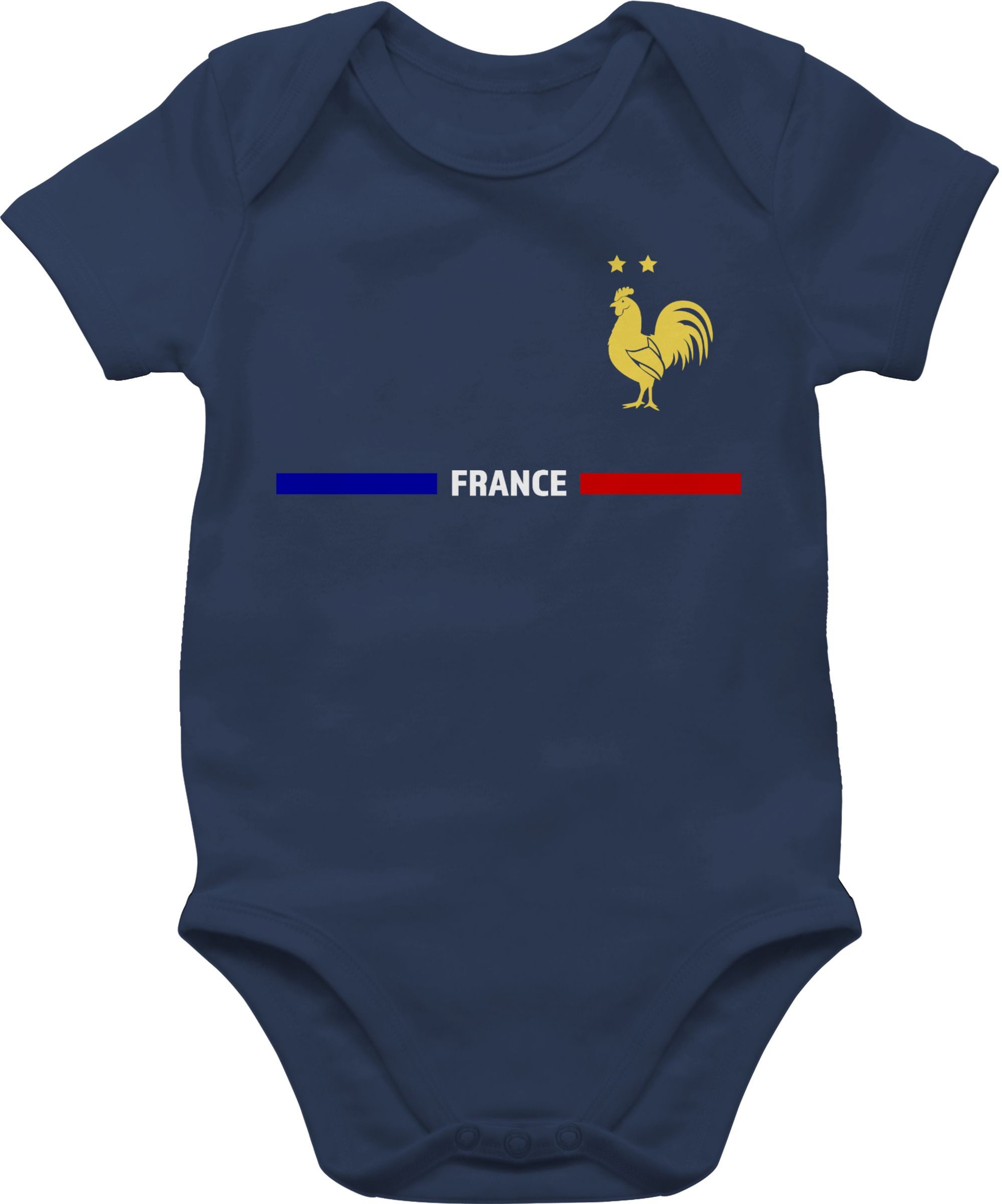 Shirtracer Shirtbody Frankreich Trikot Wappen, France mit Stolz, Französisches Fan-Motiv 2026 Fussball WM Fanartikel Baby