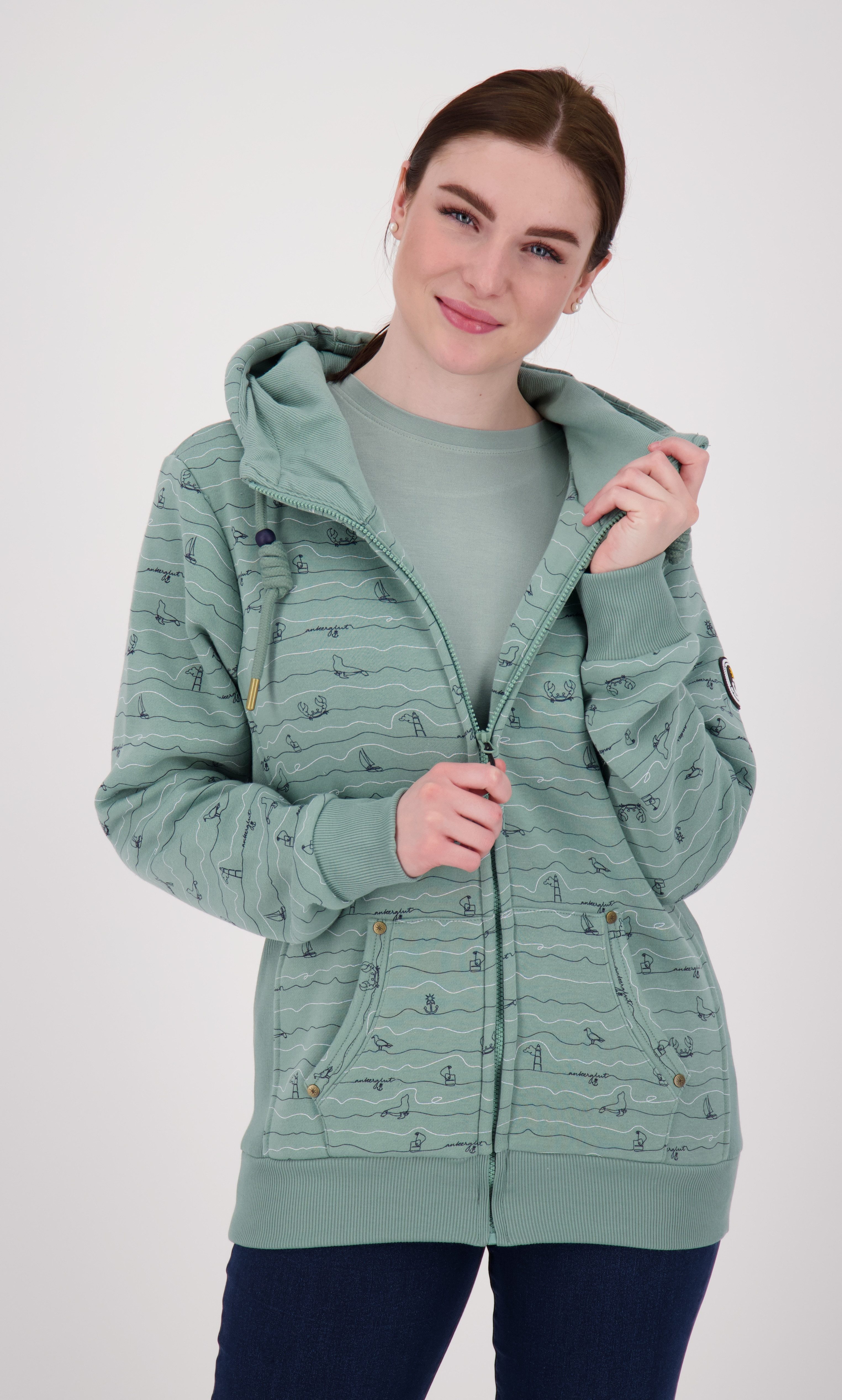 DEPROC Active Kapuzensweatjacke #ankerglutwelle Women NEW CS auch in Großen Größen erhältlich