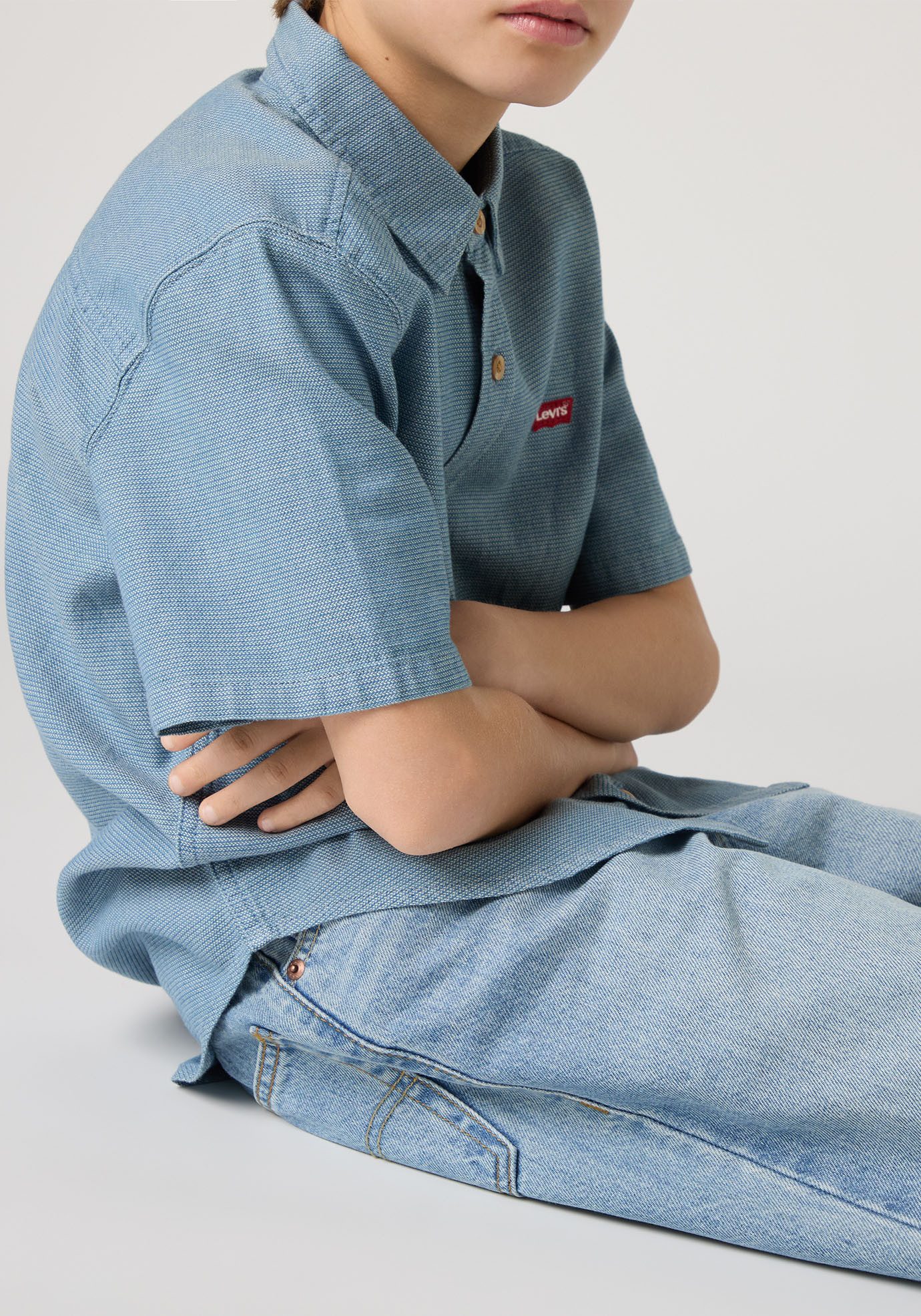 Levi's® Kids Jeansshorts aus robustem Baumwolldenim