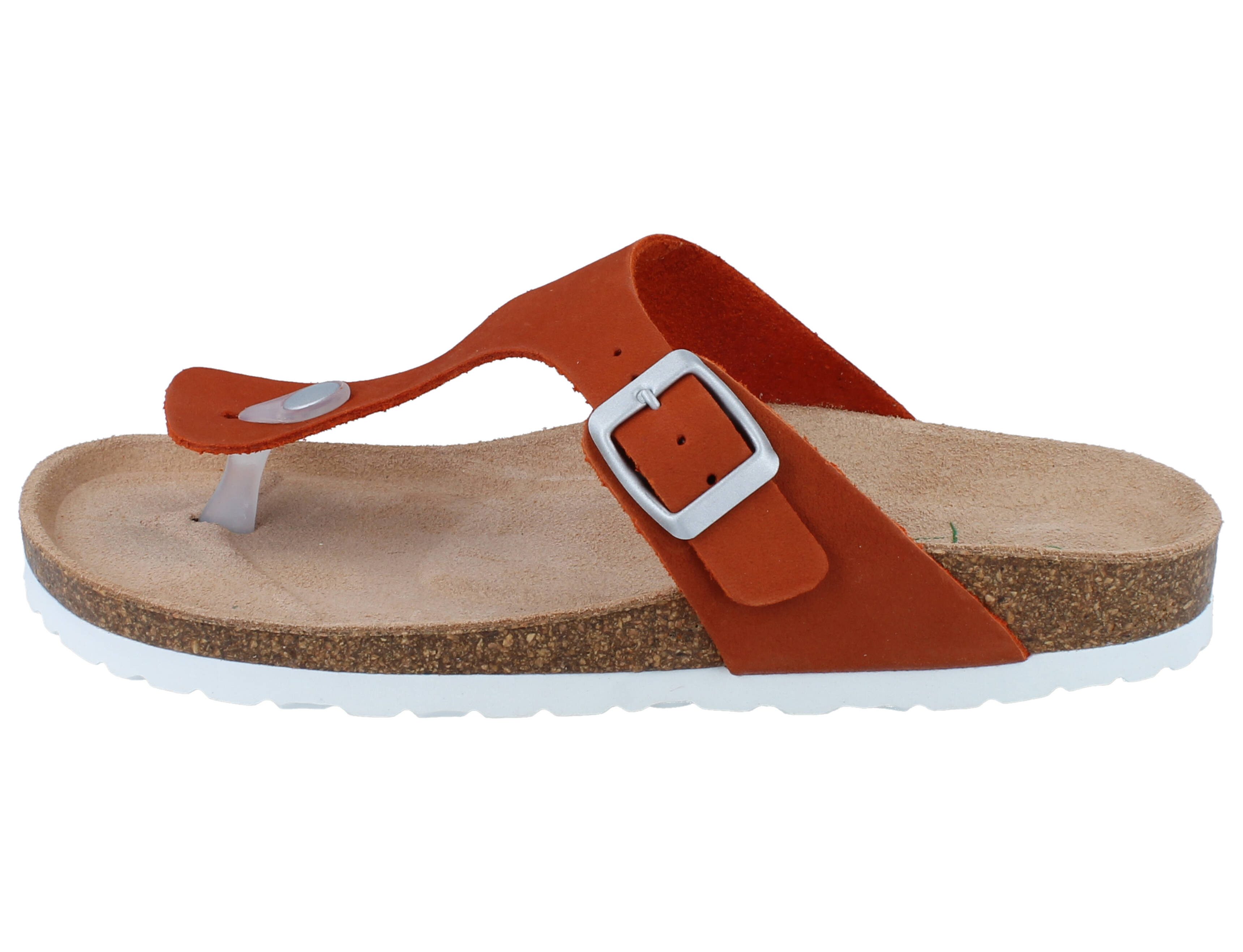 natural Sense NATURAL SENSE Damen Zehentrenner orange Leder - Größe: 40 Zehentrenner