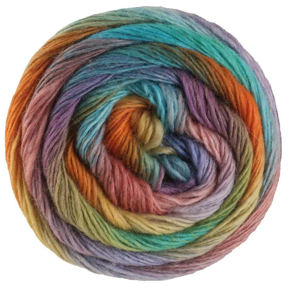 LANA GROSSA MEILENWEIT 100 g COLOR MIX Häkelwolle, 400 m (4-fach Sockenwolle - Farbenpracht), 100 g