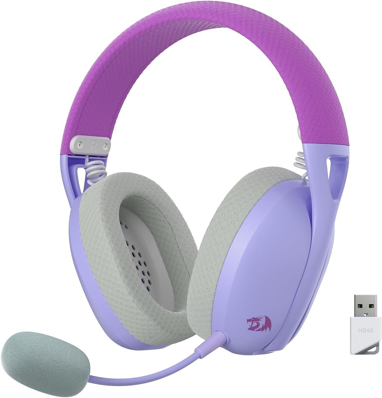 und Lila) Kommunikation, Gaming-Headset Headset Gaming in Ultimatives 7.1 Surround störungsfreie H848 Klare Redragon stilvollem (Noise-Cancelling-Mikrofon: