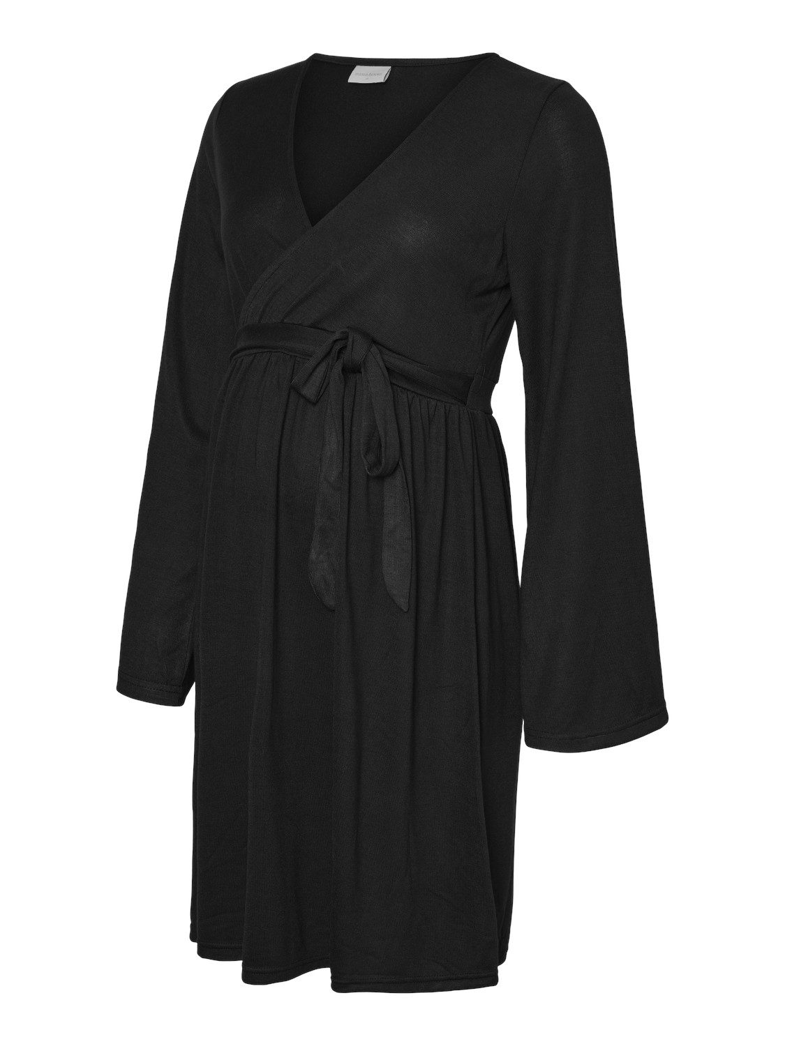 Mamalicious Umstandskleid MLMAEVE TESS LS JRS DRESS 2F NOOS Stilllage unter einem Wickeleffekt