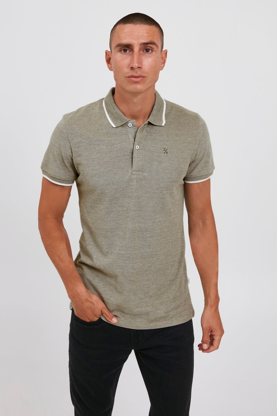 Casual Friday Poloshirt Polo Shirt Regular Fit Kurzarm Golf Hemd Basic Baumwolle TRISTAN 4411 in Olive