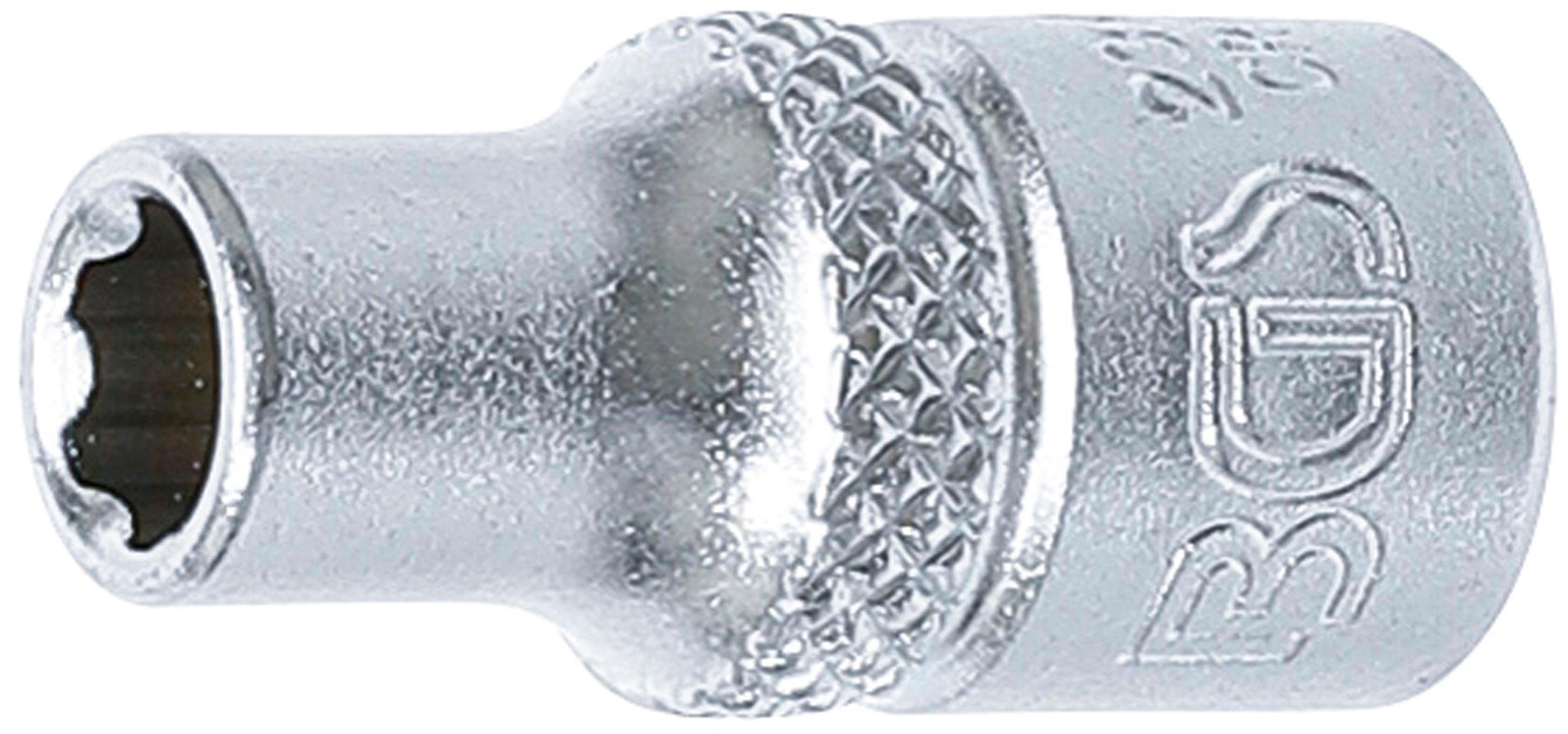 BGS technic Stecknuss Steckschlüssel-Einsatz Super Lock, Antrieb Innenvierkant 6,3 mm (1/4), SW 5 mm