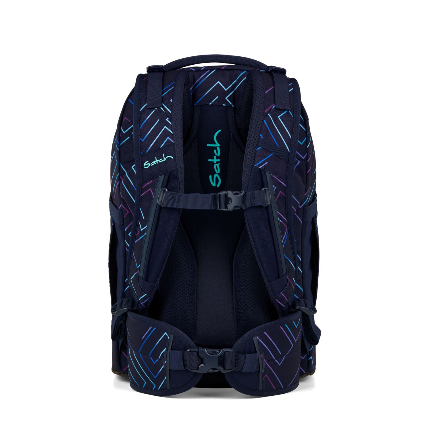 Satch Schulranzen Schulrucksack-Set PACK Purple Laser 3-teilg (3-teilig), ergonomisch, Your-Size-System: auf Körpergröße anpassbar – Bild 4 von 5